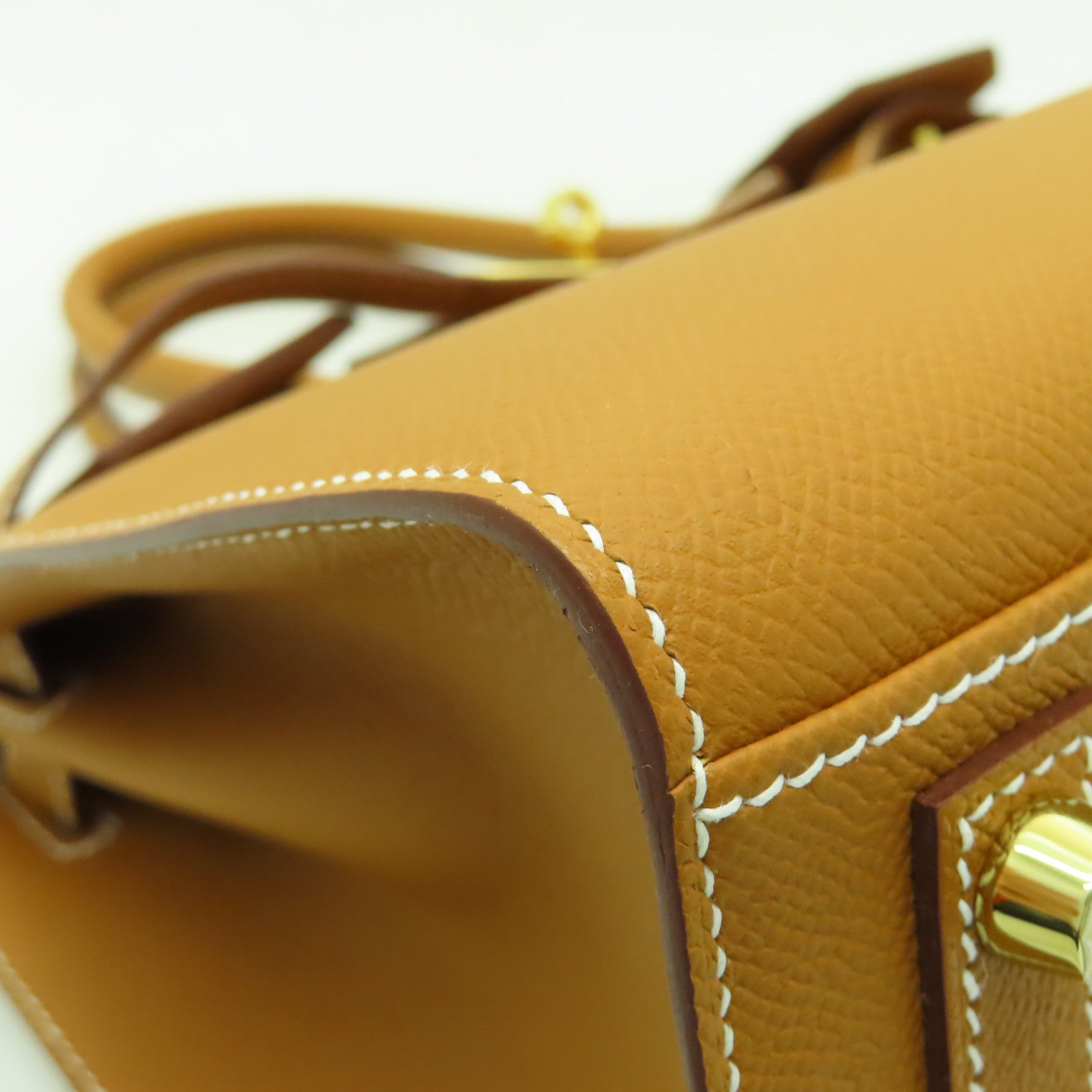 HERMES Veau Epsom皮革Birkin 30金扣手挽袋金色經典駝色