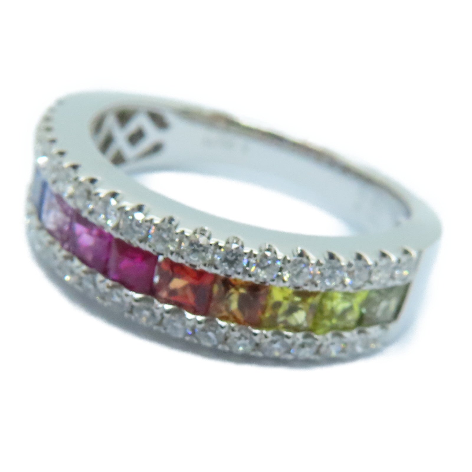 JEWELRY 【激減優惠】18K白金Sapphire Ring 1.20ct藍寶石/0.35ct鑽石戒指US#6.25