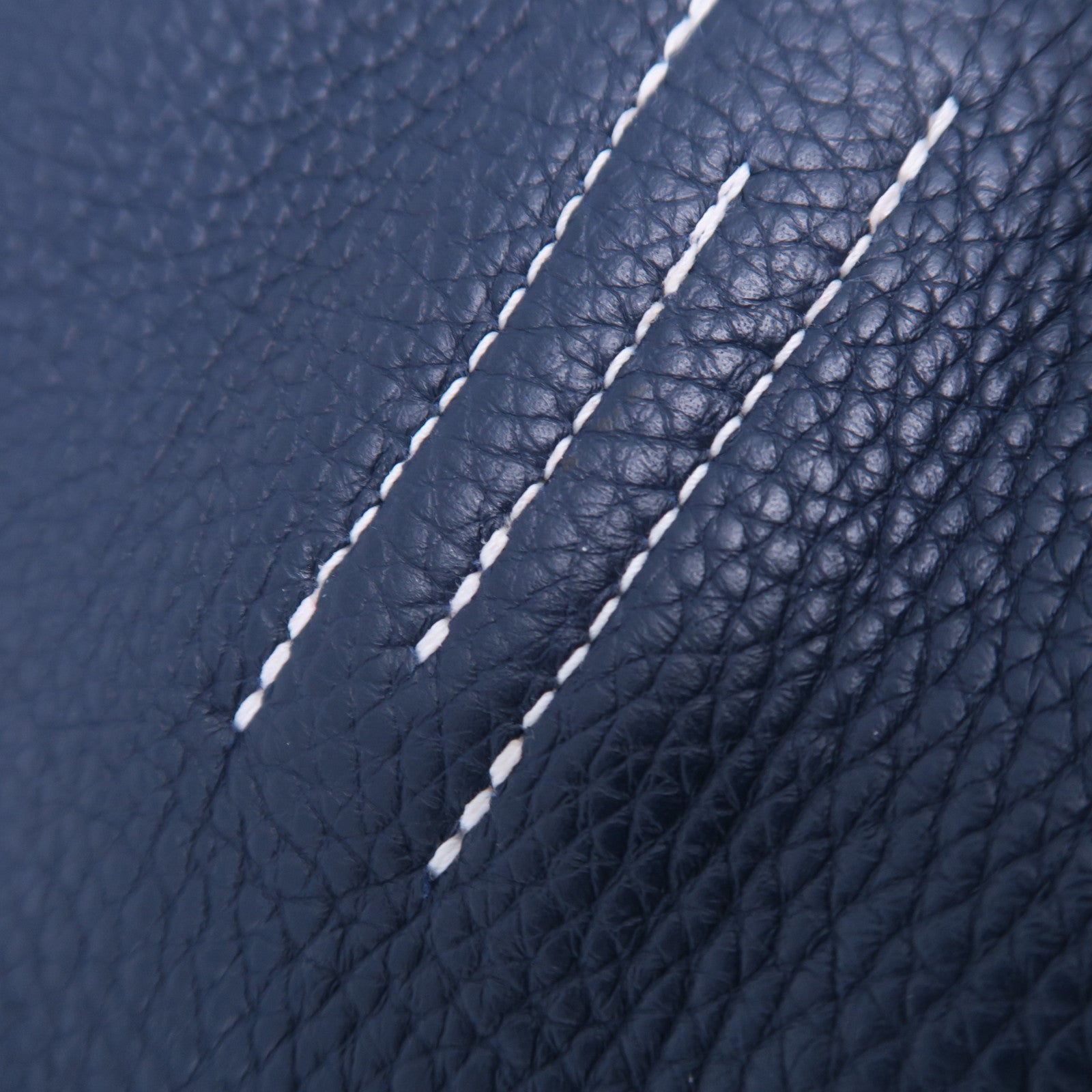 HERMES Taurillon Clemence皮革Double Sens手挽袋藍色/紫色