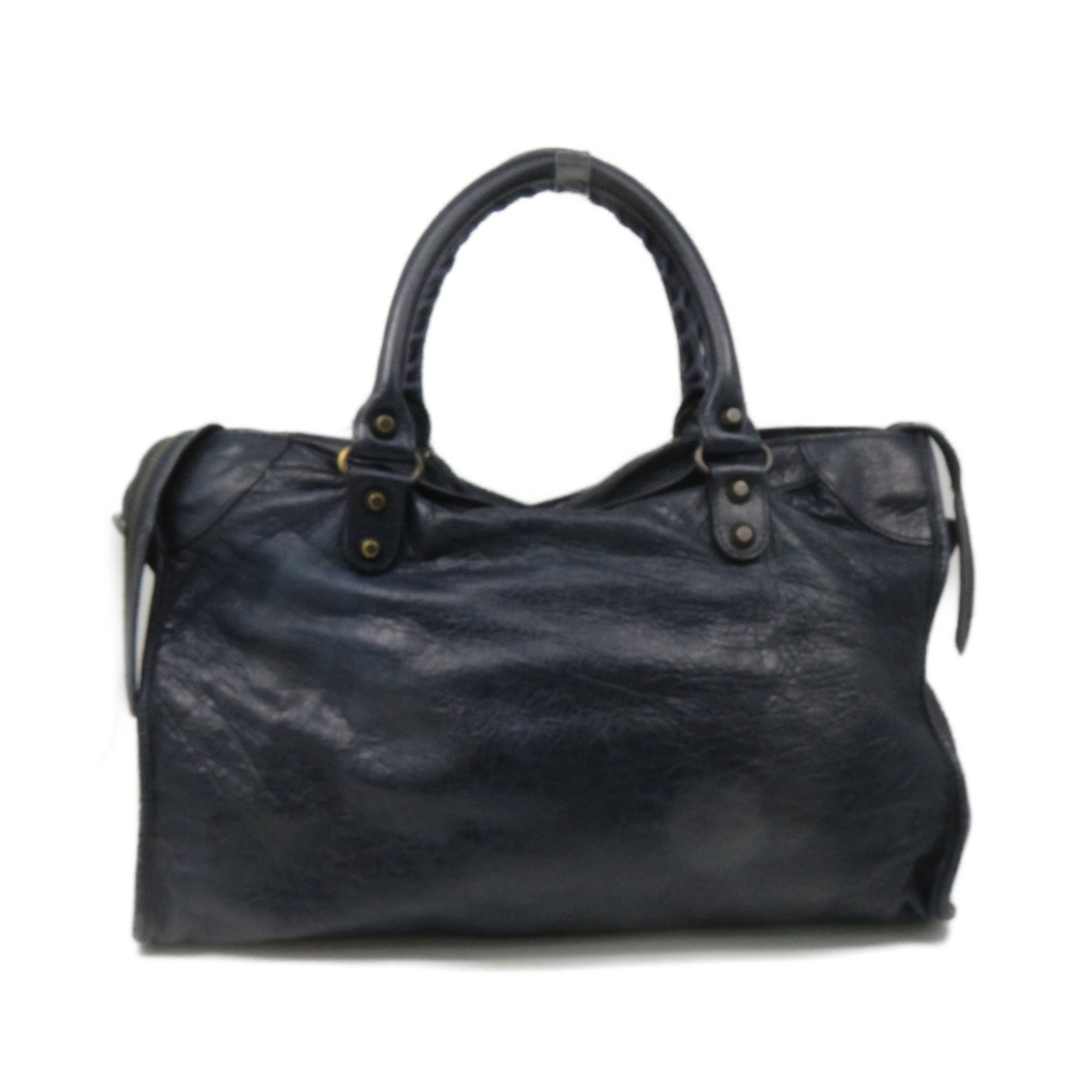 BALENCIAGA 牛皮皮革City Hand Bag肩背袋寶藍色
