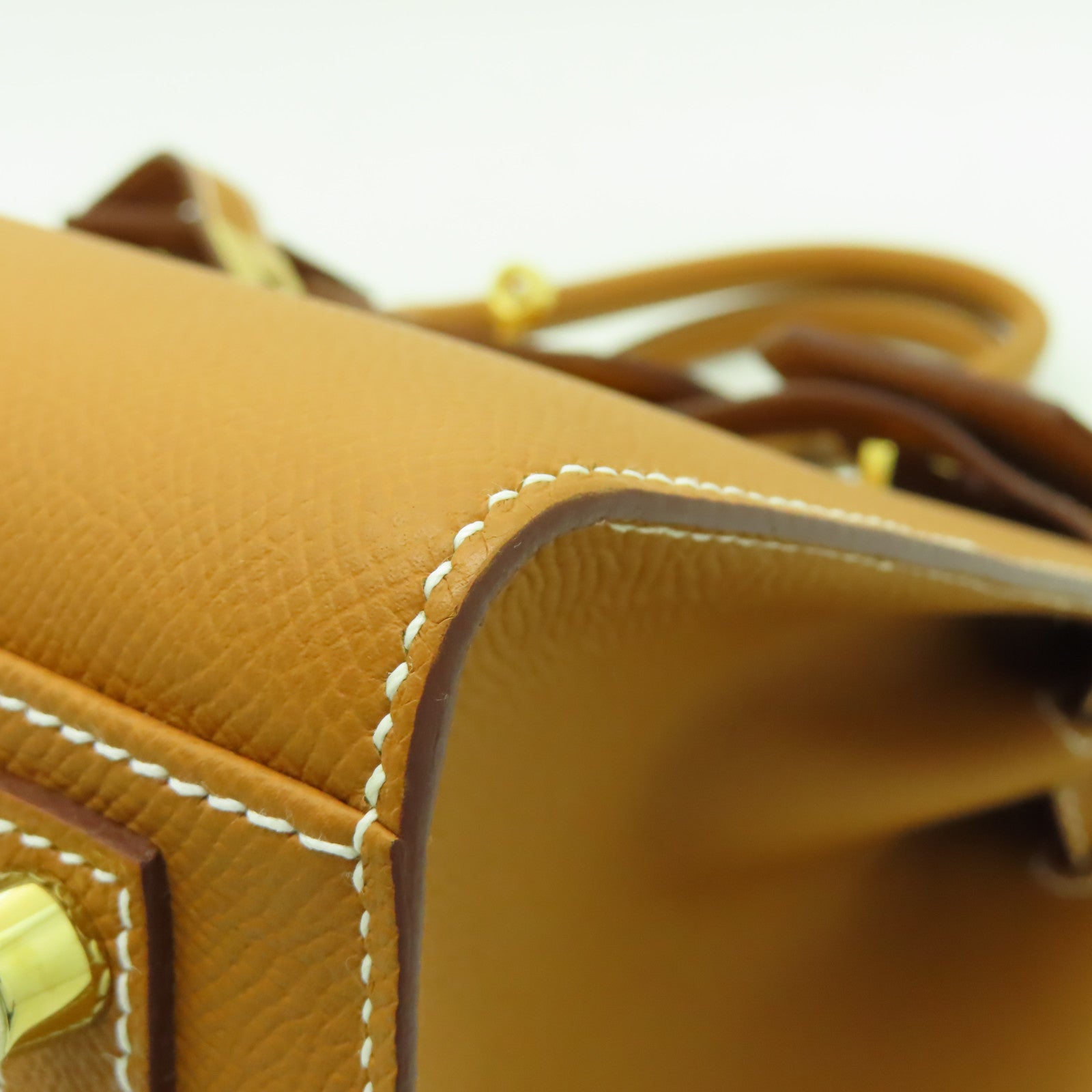 HERMES Veau Epsom皮革Birkin 30金扣手挽袋金色經典駝色