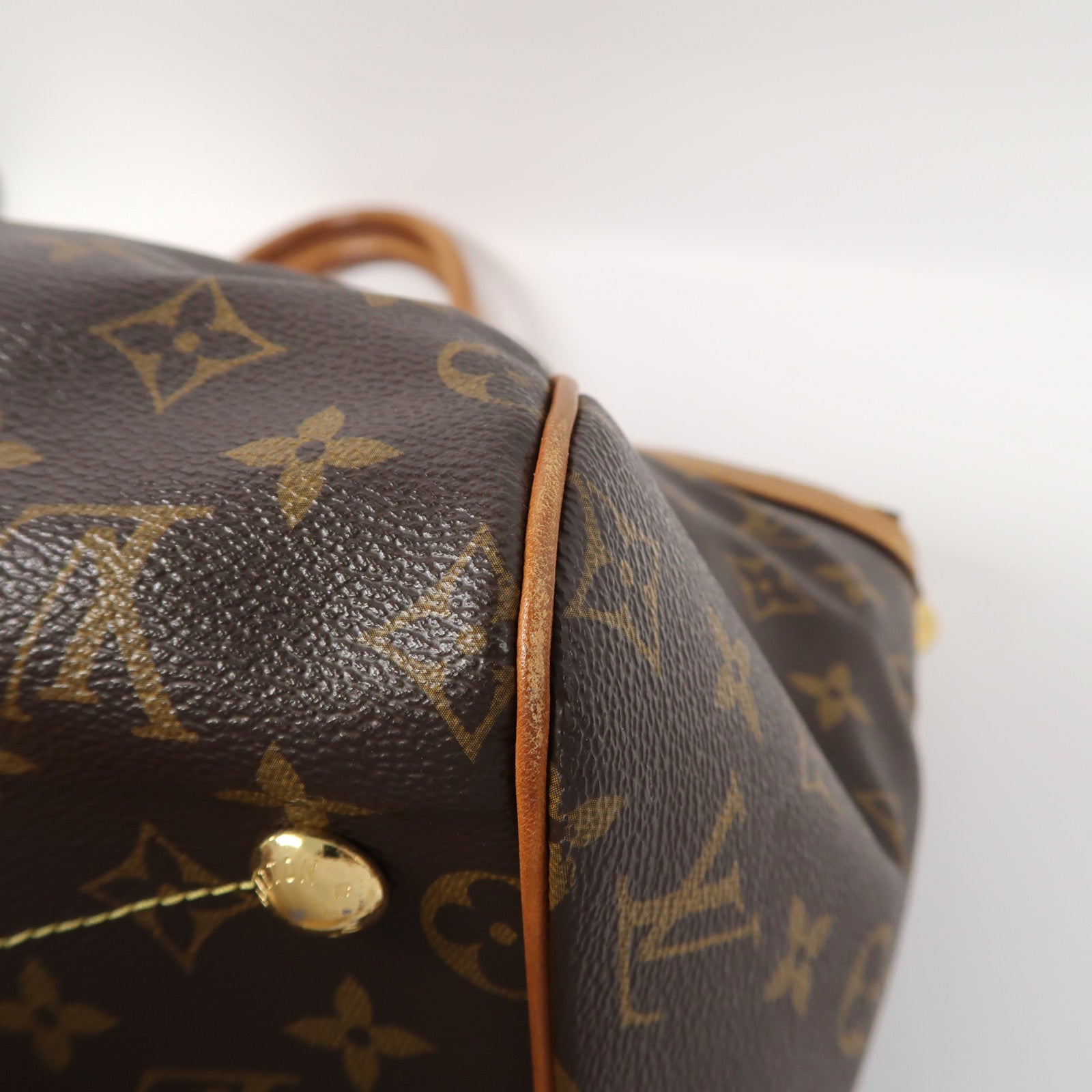 LOUIS VUITTON Monogram Tivoli GM金扣手挽袋啡色