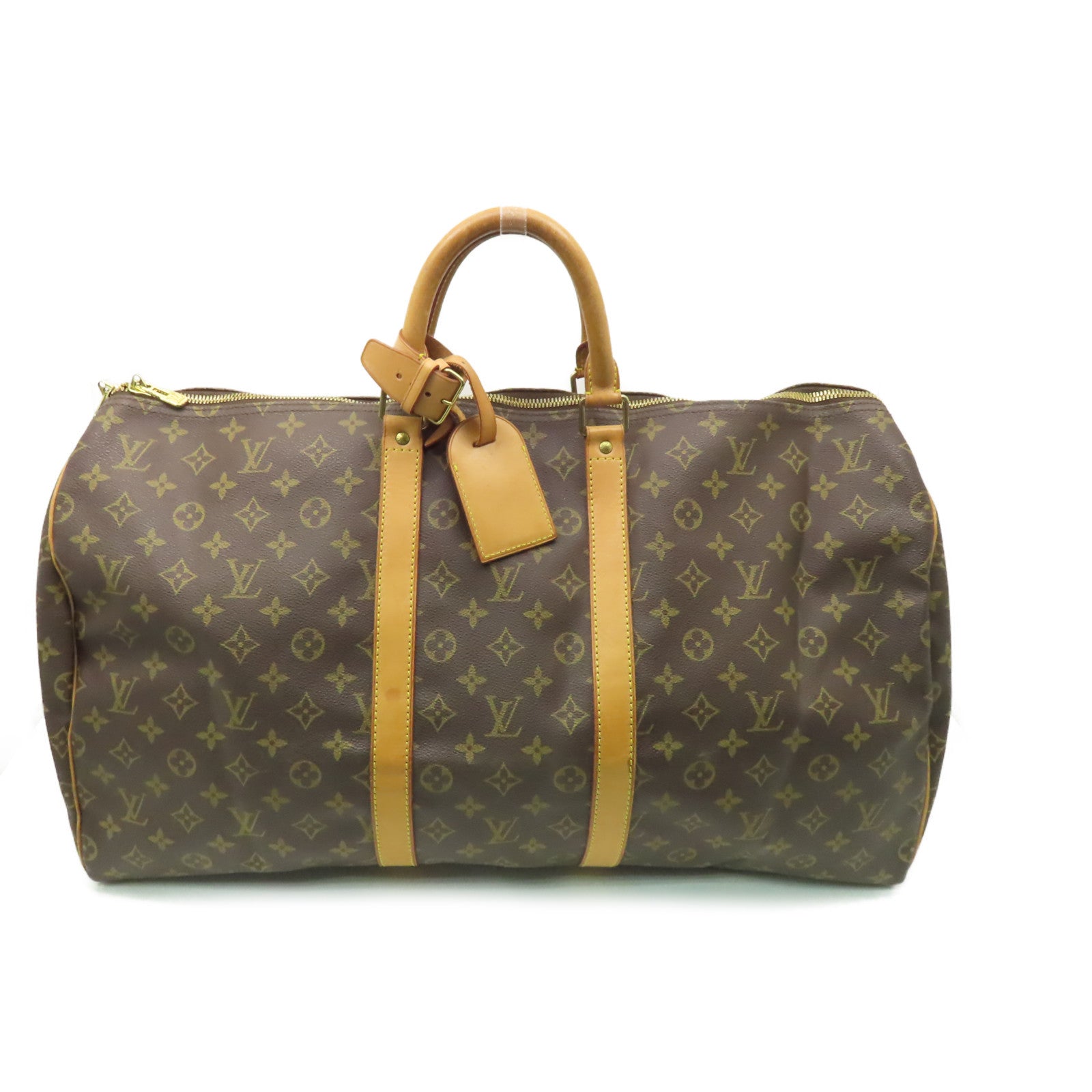 LOUIS VUITTON Monogram Keepall 55 Boston Bag旅行袋啡色