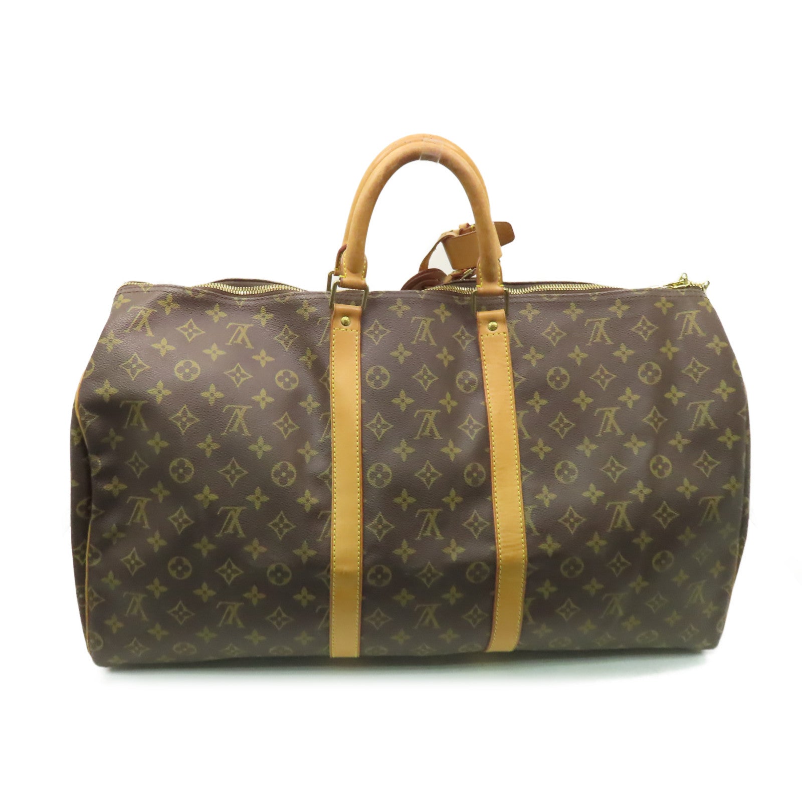 LOUIS VUITTON Monogram Keepall 55 Boston Bag旅行袋啡色