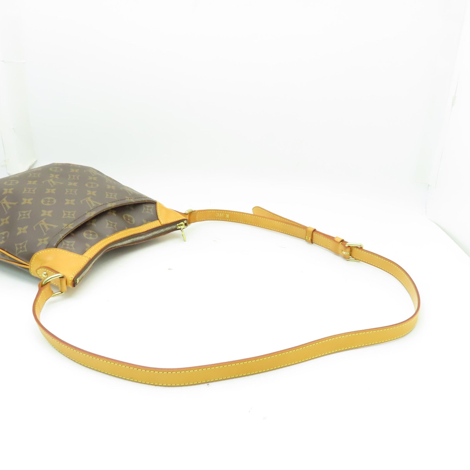 LOUIS VUITTON Monogram Odeon PM金扣肩背袋啡色