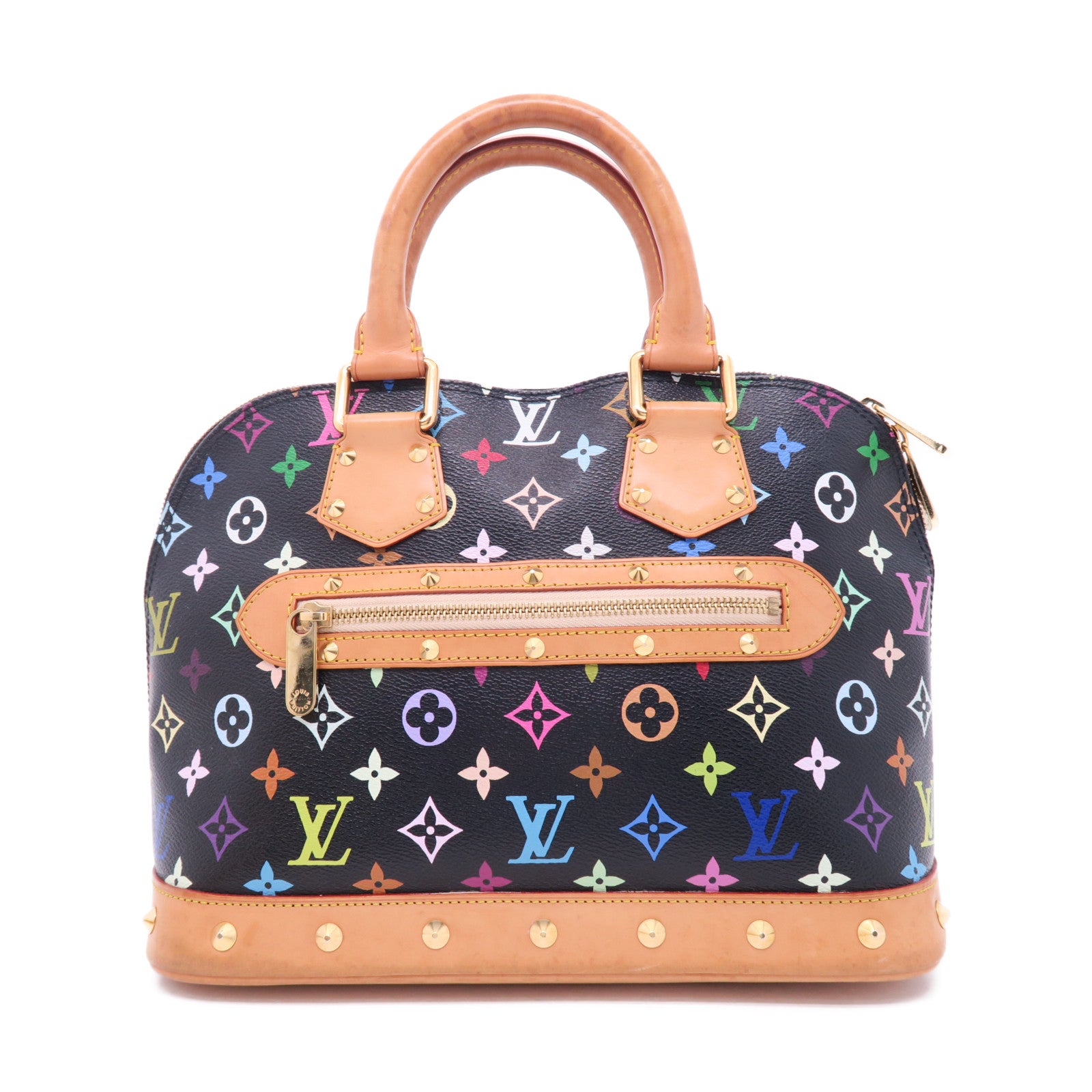 LOUIS VUITTON 【激減優惠】Monogram Multicolore Alma金扣手挽袋黑色