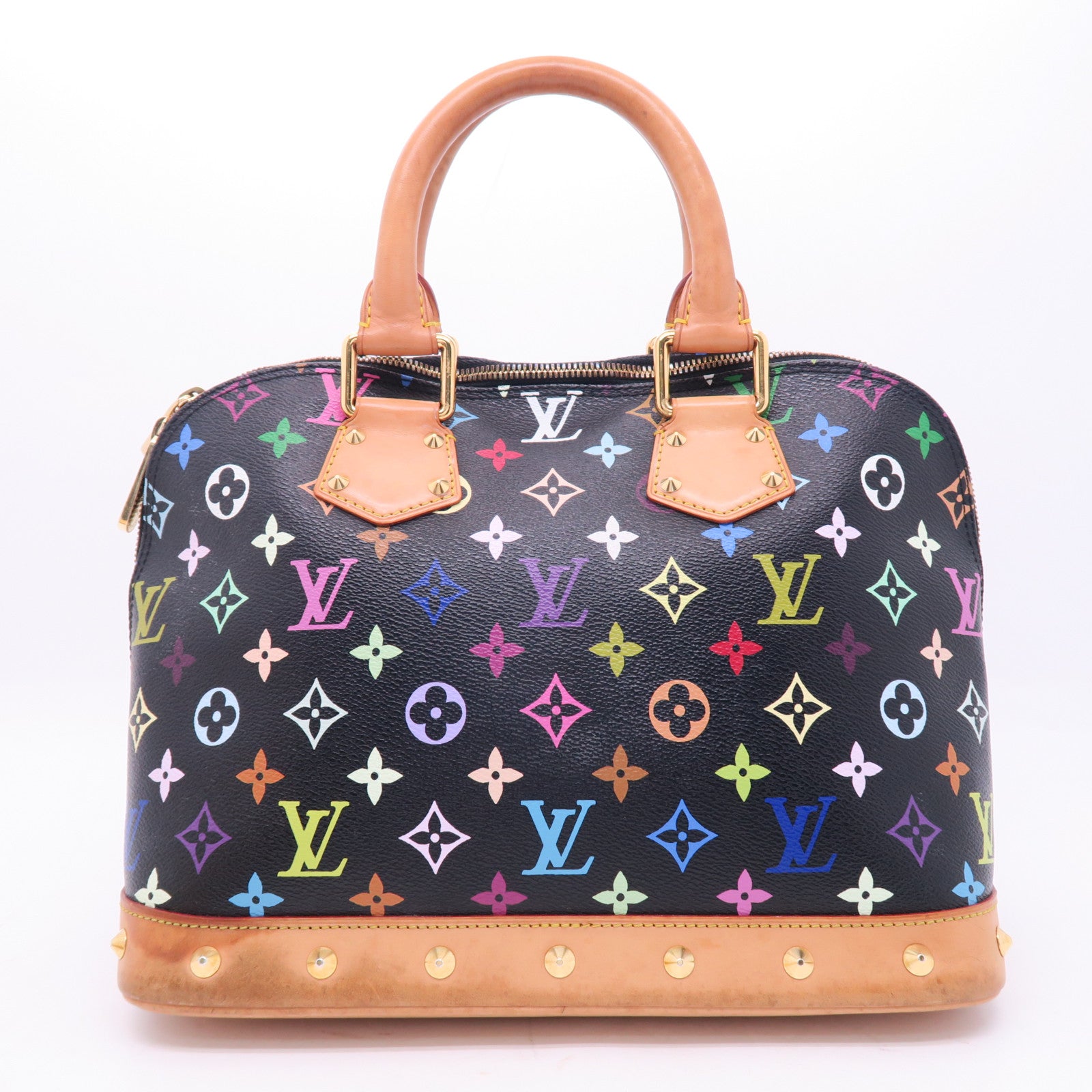 LOUIS VUITTON 【激減優惠】Monogram Multicolore Alma金扣手挽袋黑色