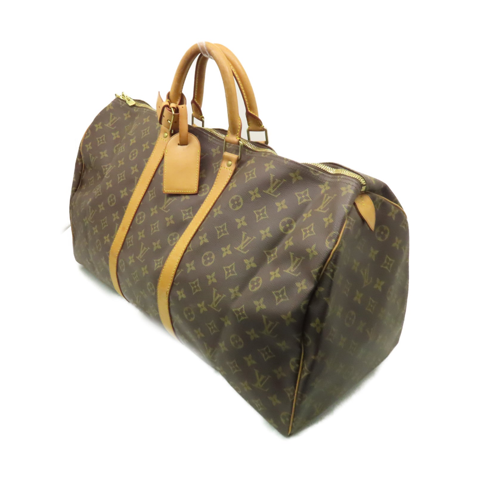LOUIS VUITTON Monogram Keepall 55 Boston Bag旅行袋啡色