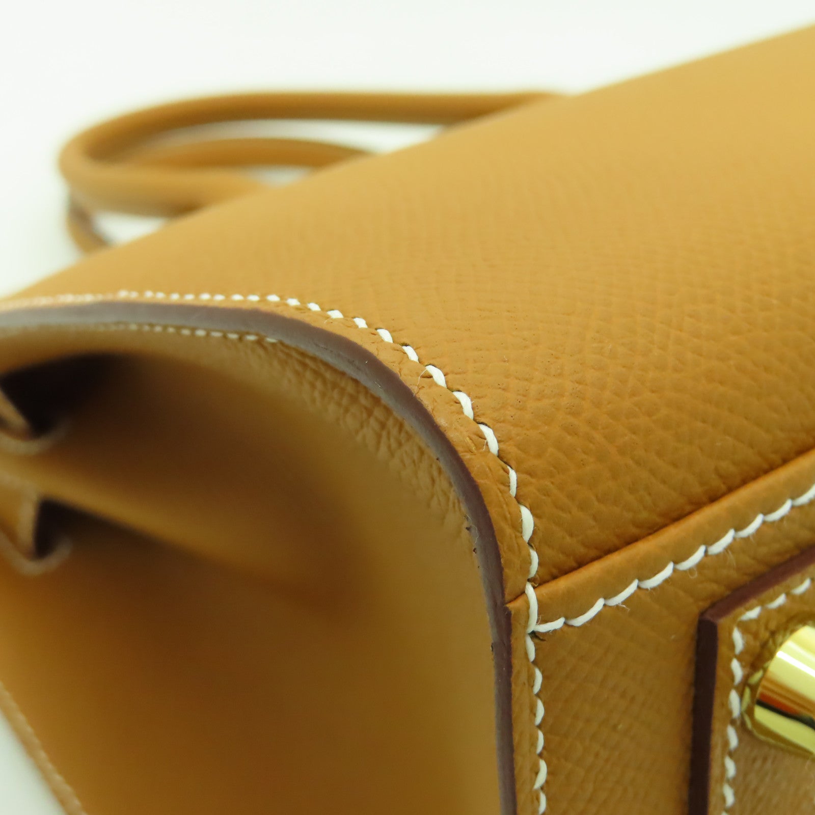 HERMES Veau Epsom皮革Birkin 30金扣手挽袋金色經典駝色