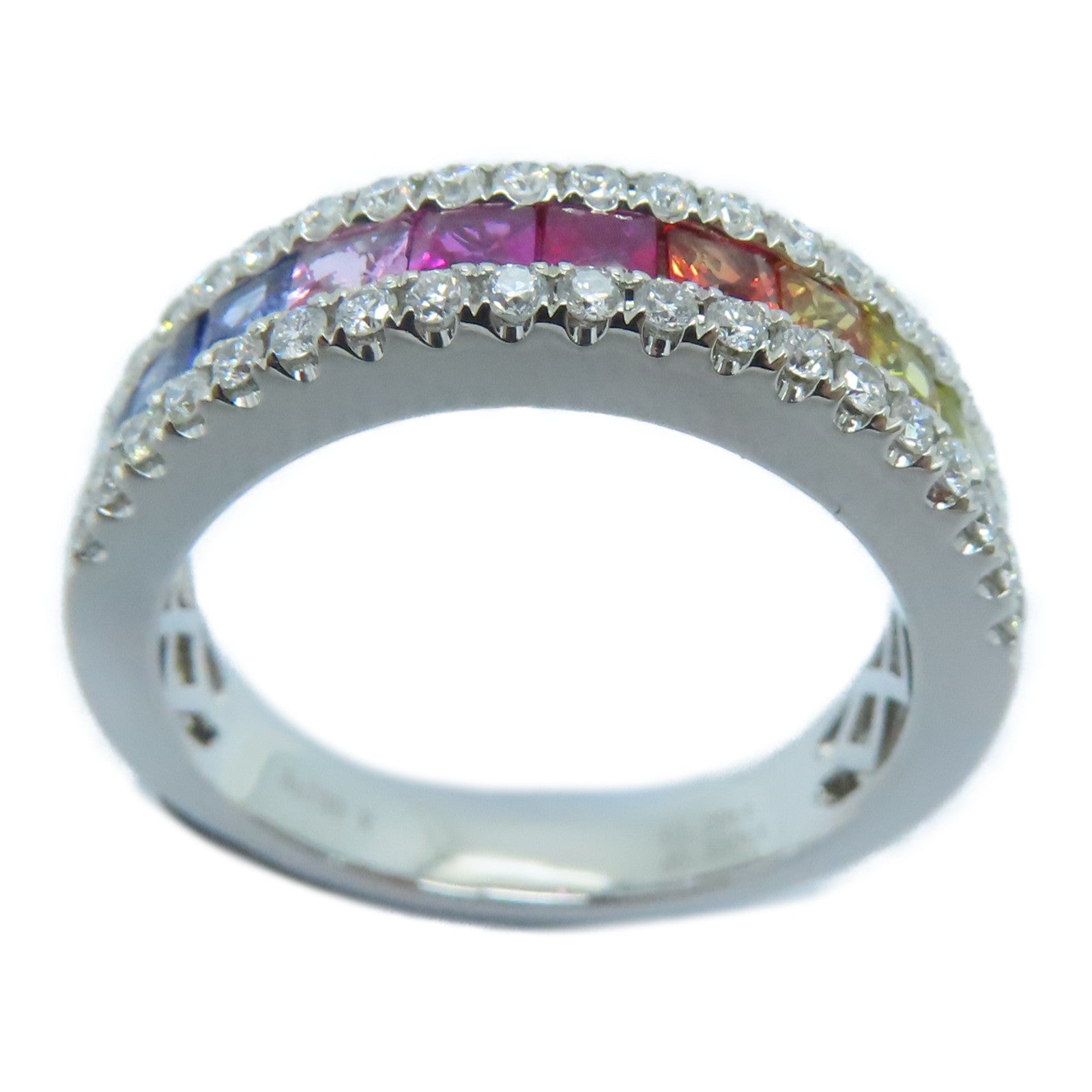 JEWELRY 【激減優惠】18K白金Sapphire Ring 1.20ct藍寶石/0.35ct鑽石戒指US#6.25