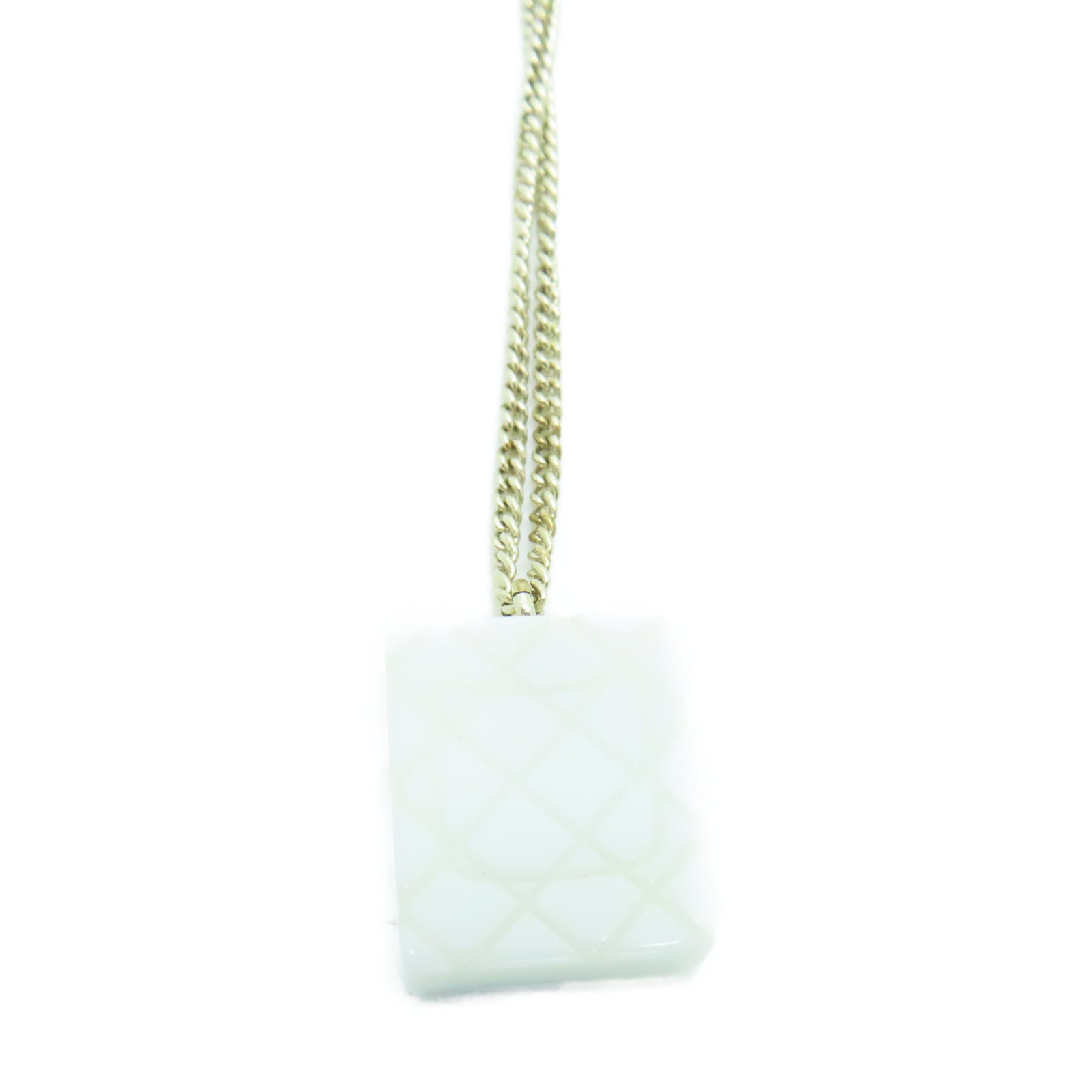CHANEL PVC Necklace项链白色/金色