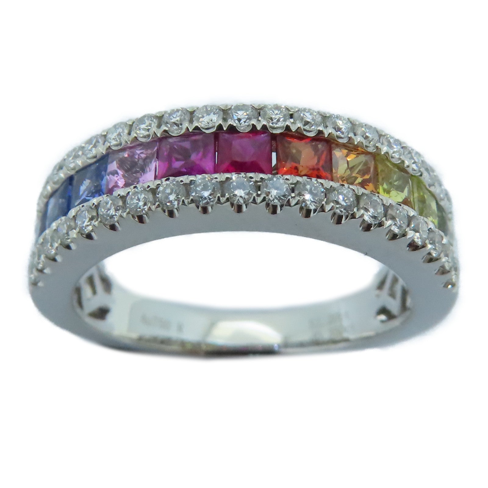 JEWELRY 【激減優惠】18K白金Sapphire Ring 1.20ct藍寶石/0.35ct鑽石戒指US#6.25