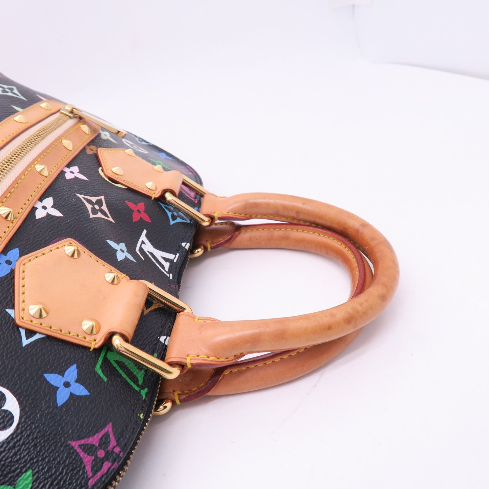 LOUIS VUITTON 【激減優惠】Monogram Multicolore Alma金扣手挽袋黑色