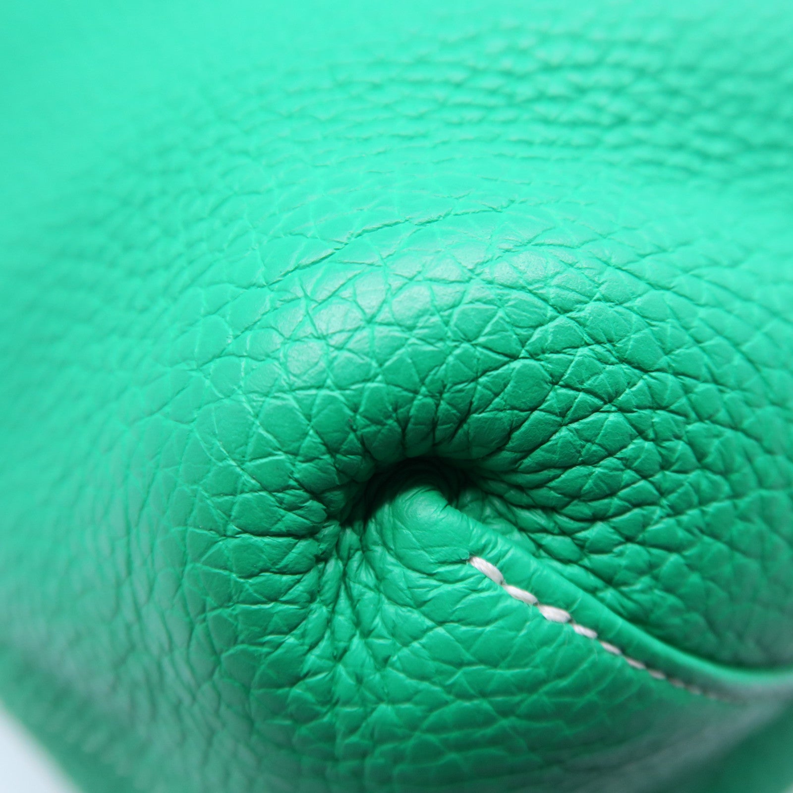 HERMES Taurillon Clemence皮革Double Sens手挽袋绿色/蓝色