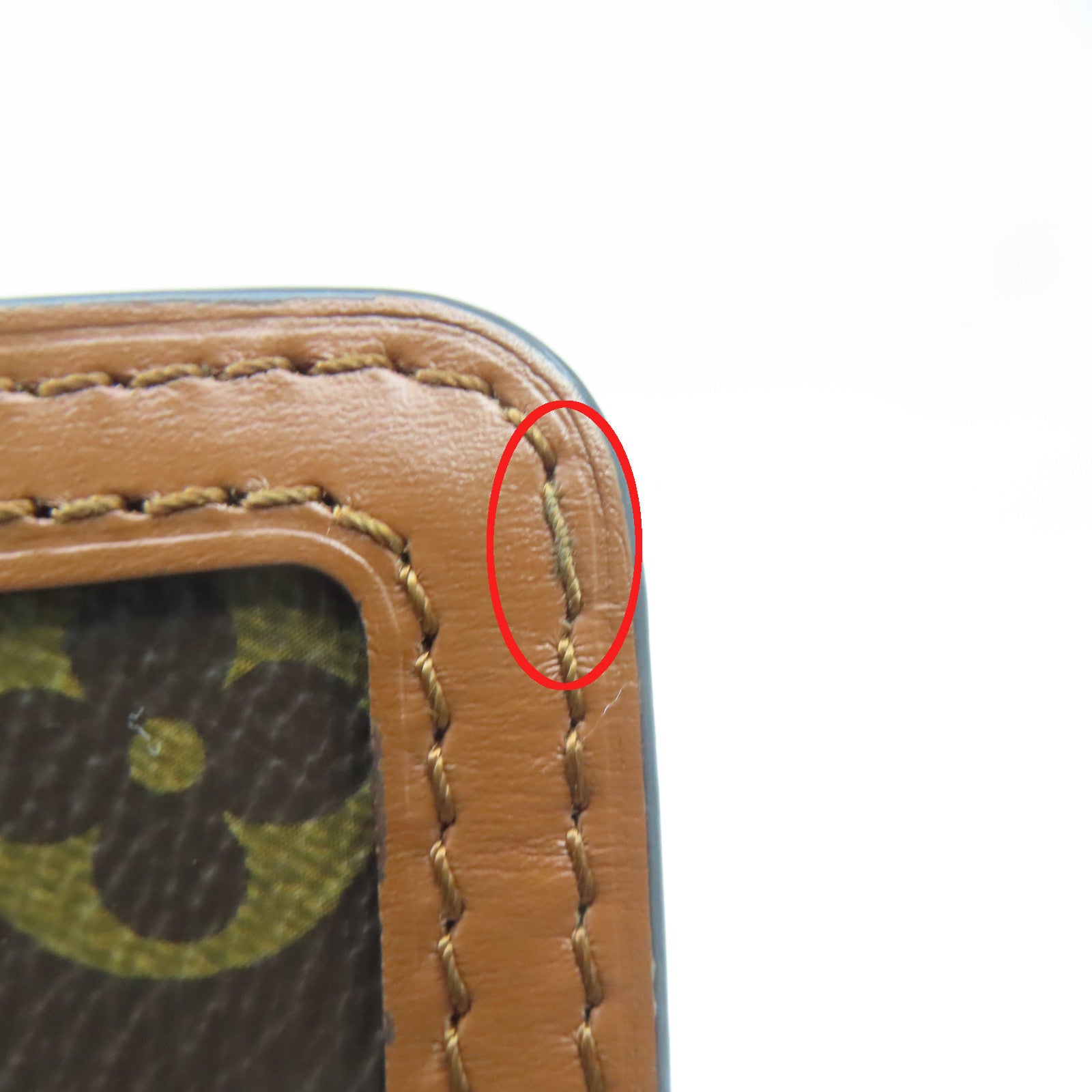 LOUIS VUITTON Monogram Mini Pauphine Gold Buckle Shoulder Bag Brown