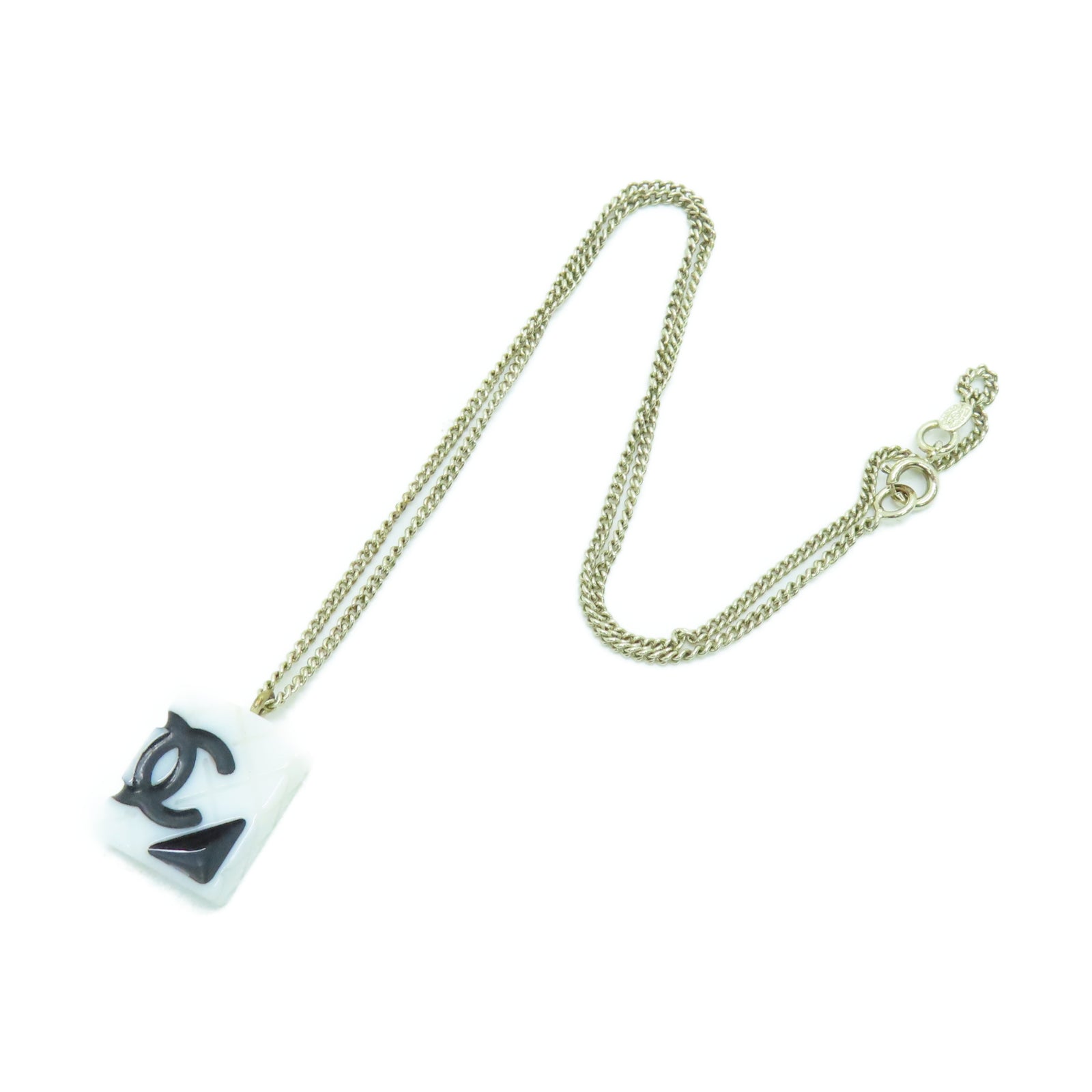 CHANEL PVC Necklace项链白色/金色