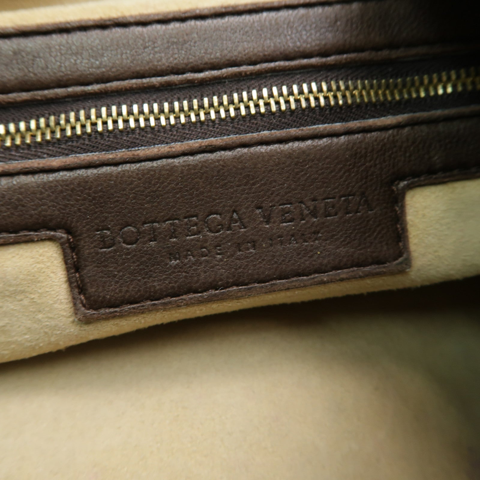 BOTTEGA VENETA 織紋皮革Shoulder Bag金扣肩背袋啡色