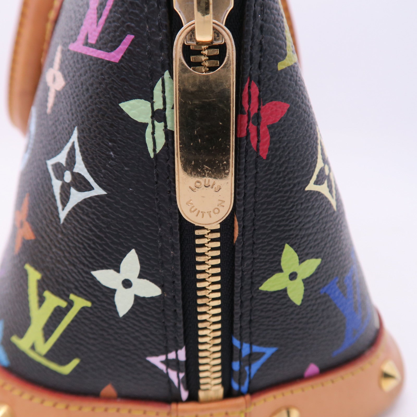 LOUIS VUITTON 【激減優惠】Monogram Multicolore Alma金扣手挽袋黑色