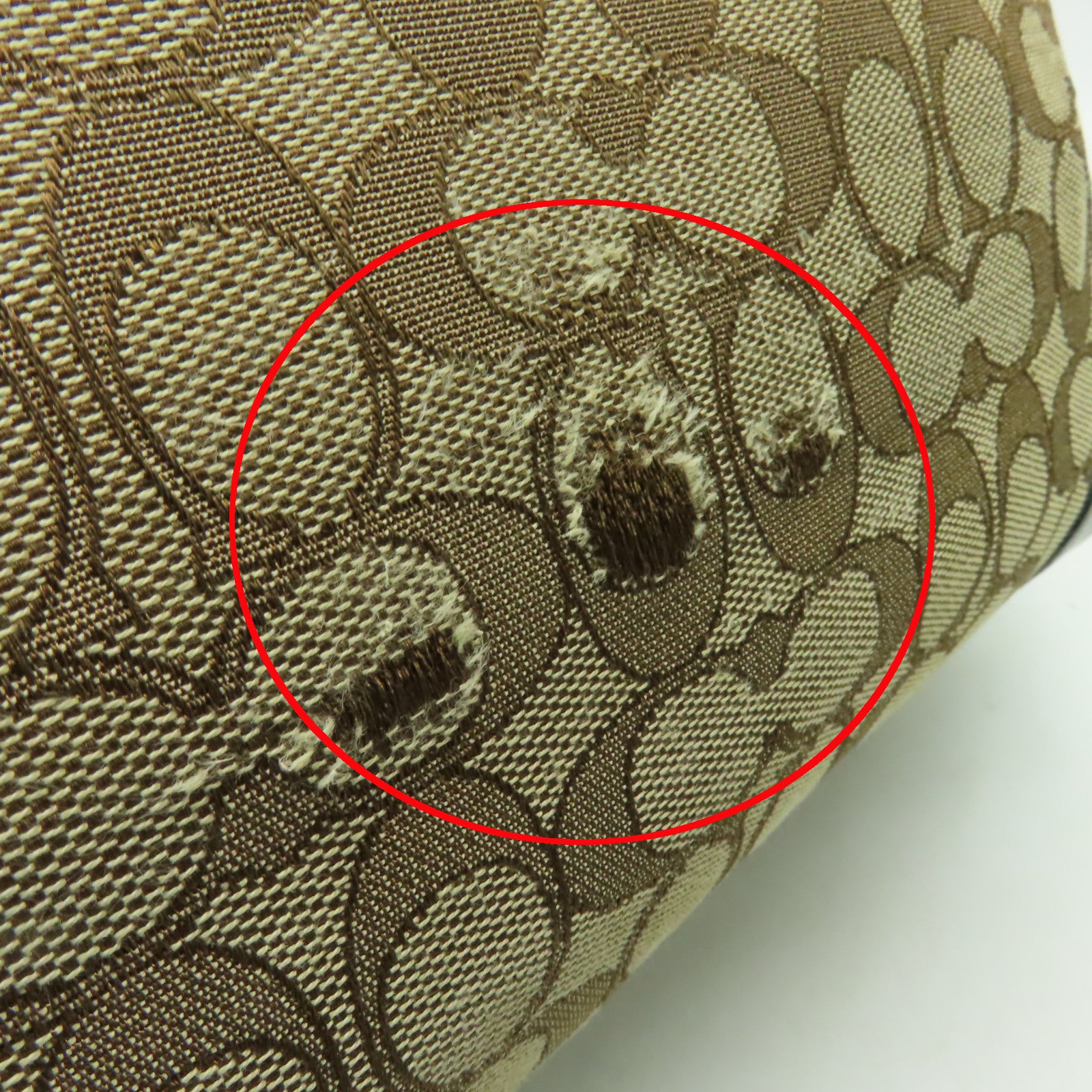 COACH 帆布Shoulder Bag金扣肩背袋棕色