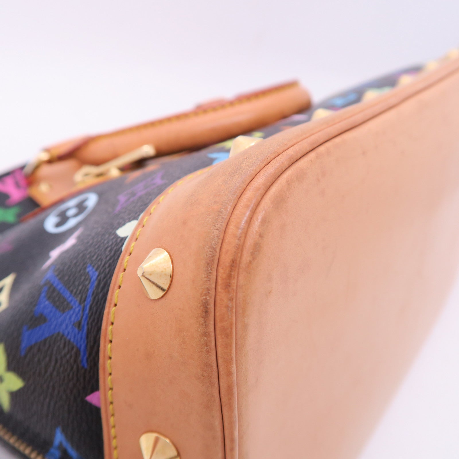 LOUIS VUITTON 【激減優惠】Monogram Multicolore Alma金扣手挽袋黑色