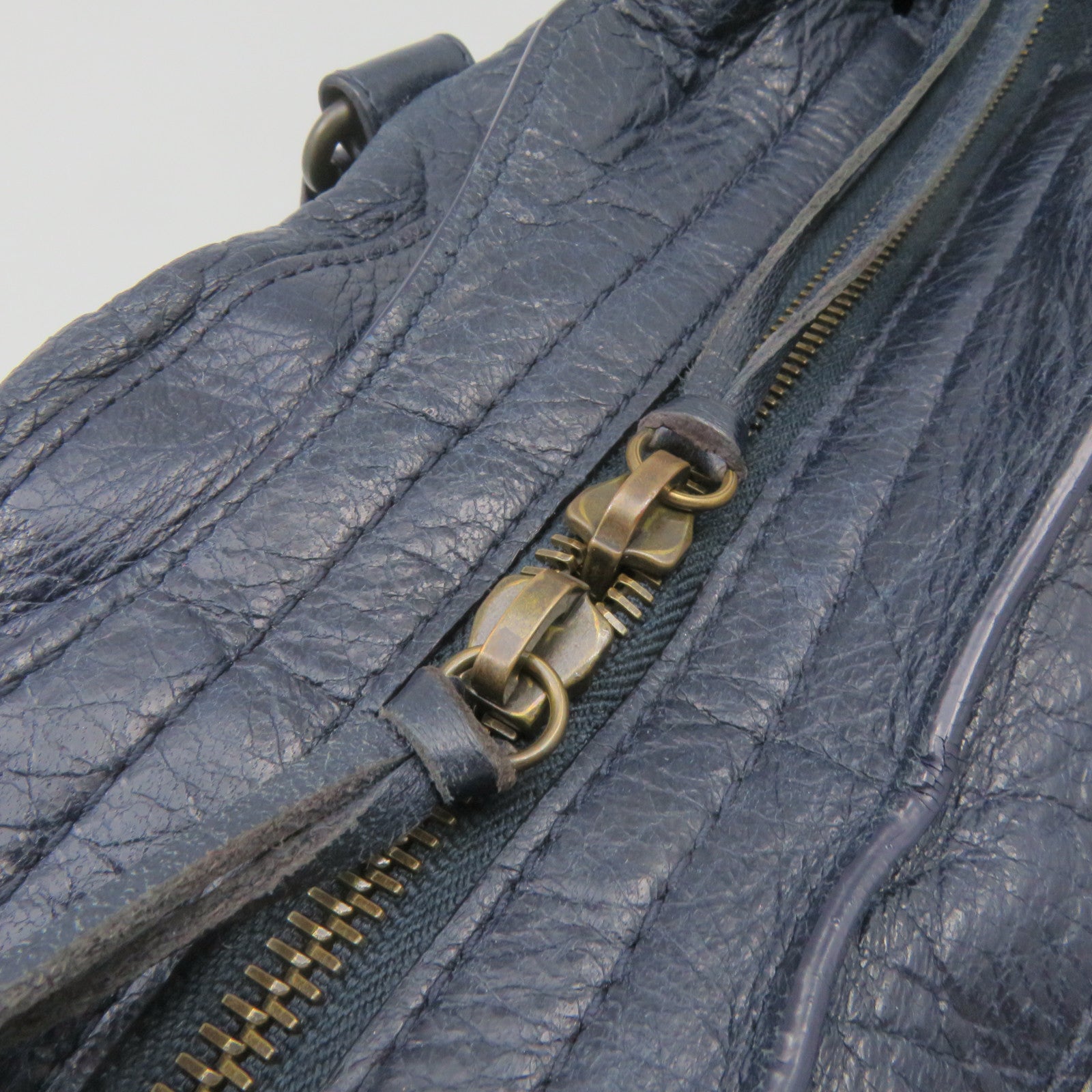 BALENCIAGA 牛皮皮革City Hand Bag肩背袋寶藍色