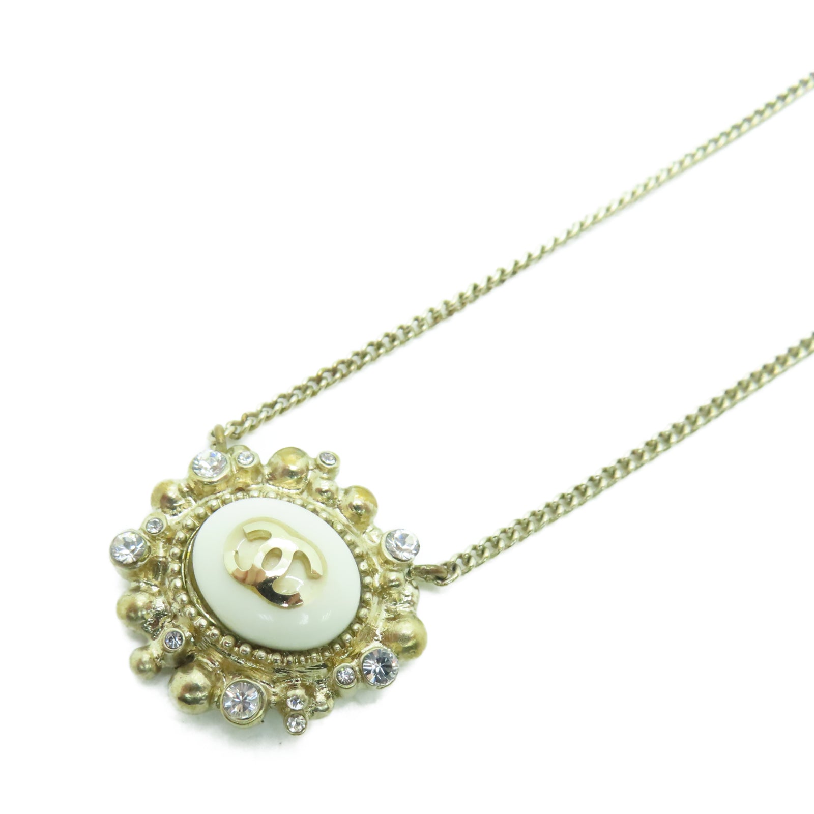 CHANEL 金属Necklace项链金色/白色