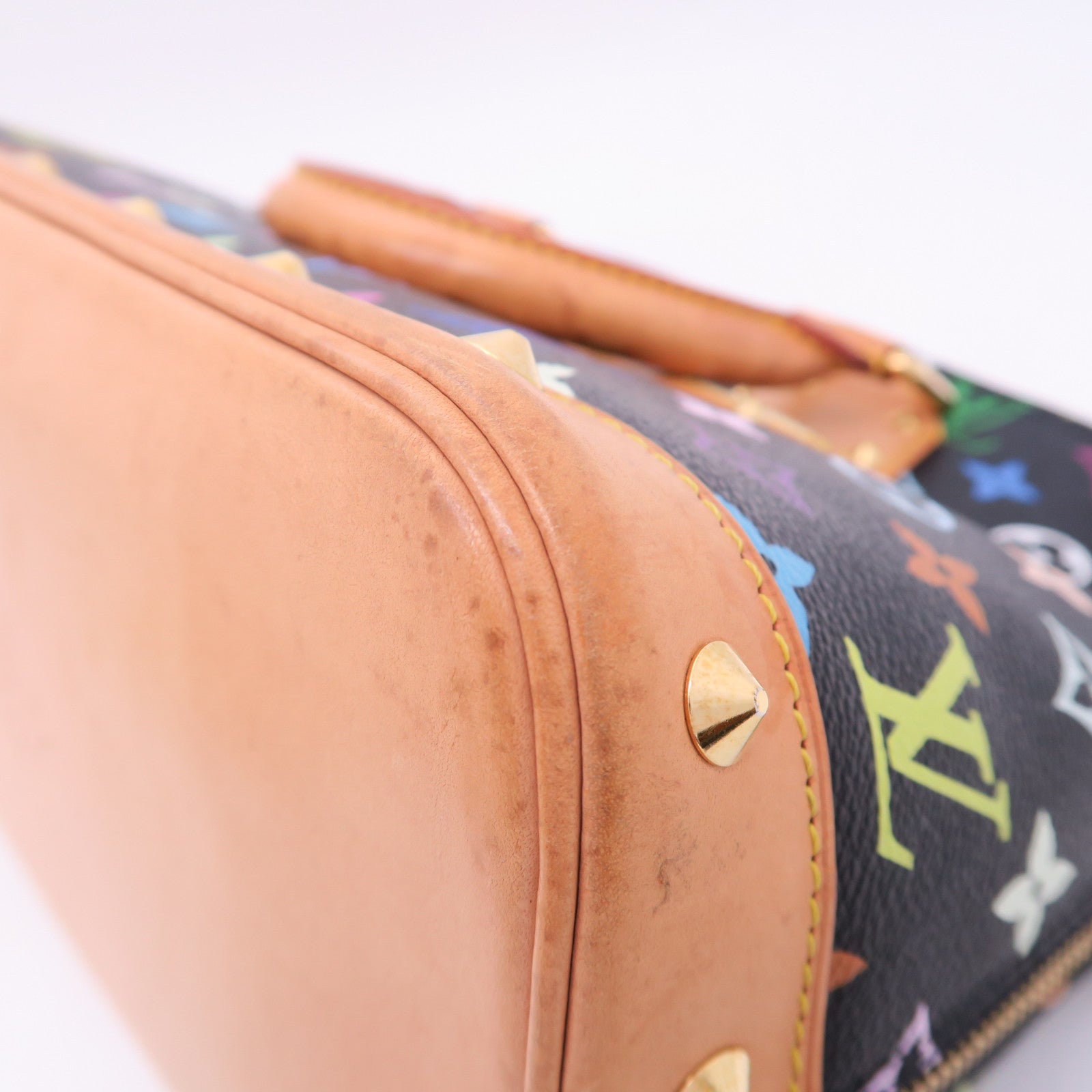LOUIS VUITTON 【激減優惠】Monogram Multicolore Alma金扣手挽袋黑色
