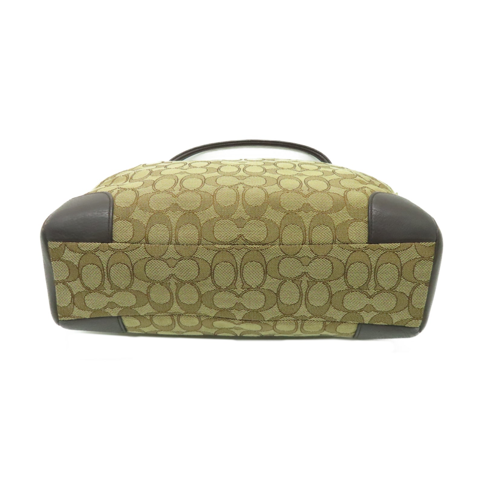 COACH 帆布Shoulder Bag金扣肩背袋棕色