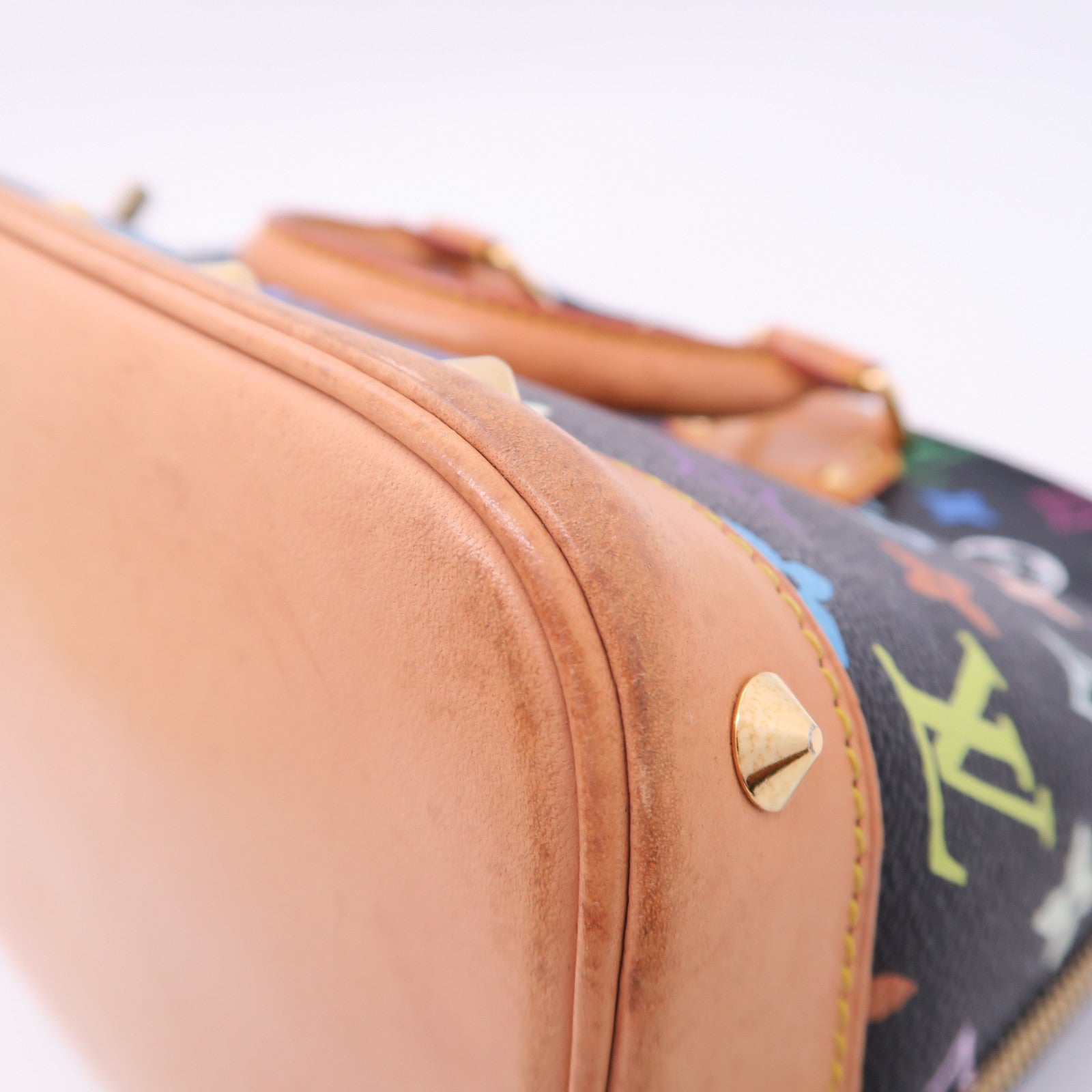 LOUIS VUITTON 【激減優惠】Monogram Multicolore Alma金扣手挽袋黑色