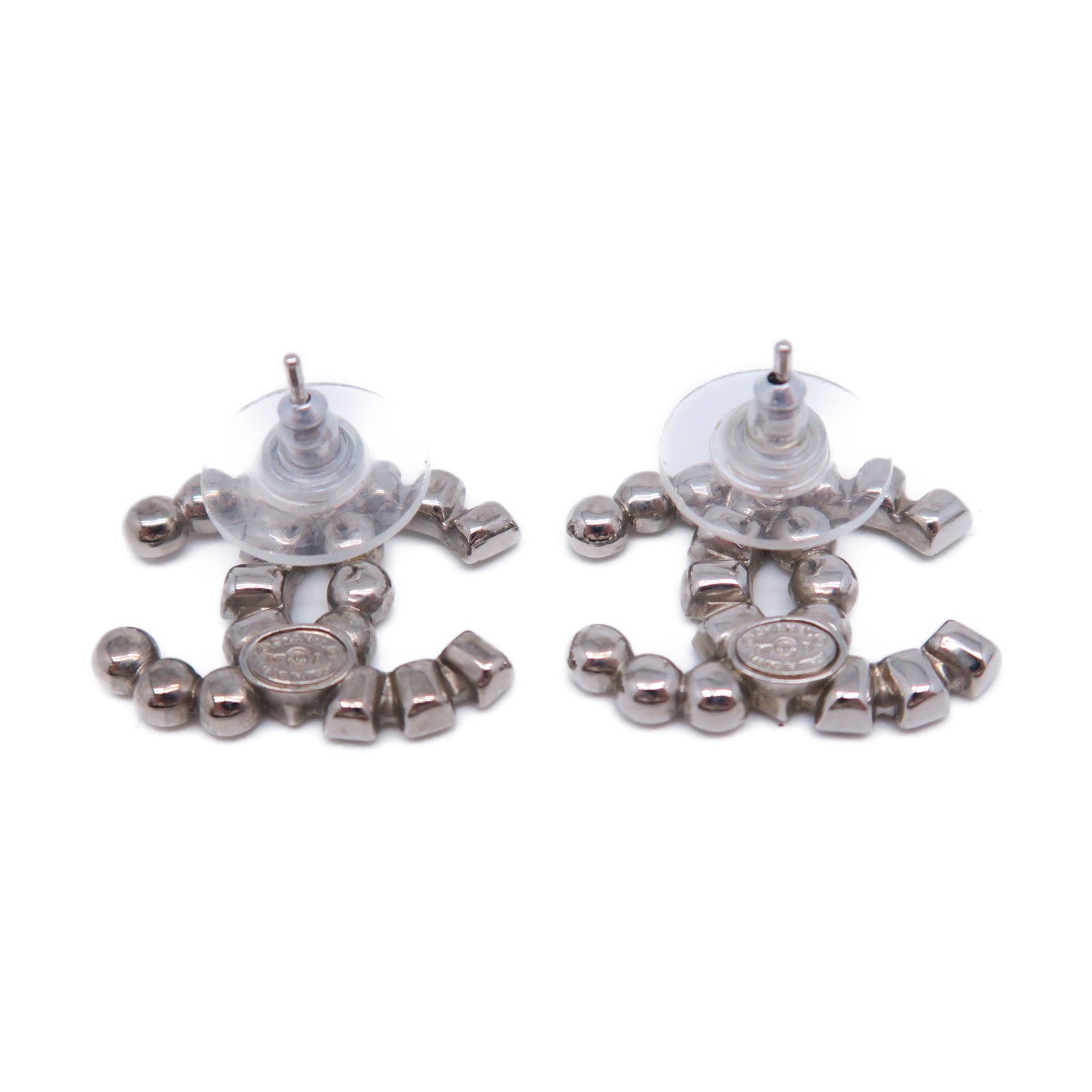 CHANEL 金屬Earrings項鍊銀色