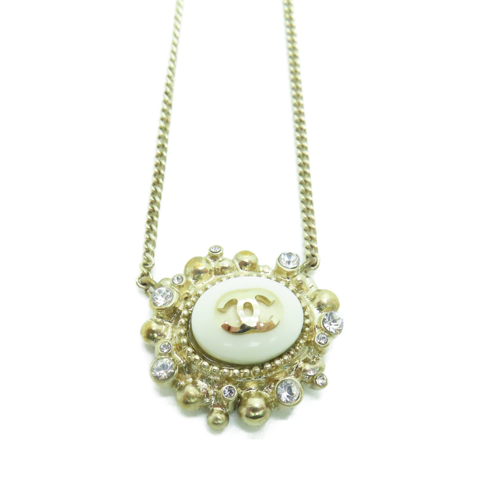 CHANEL 金属Necklace项链金色/白色