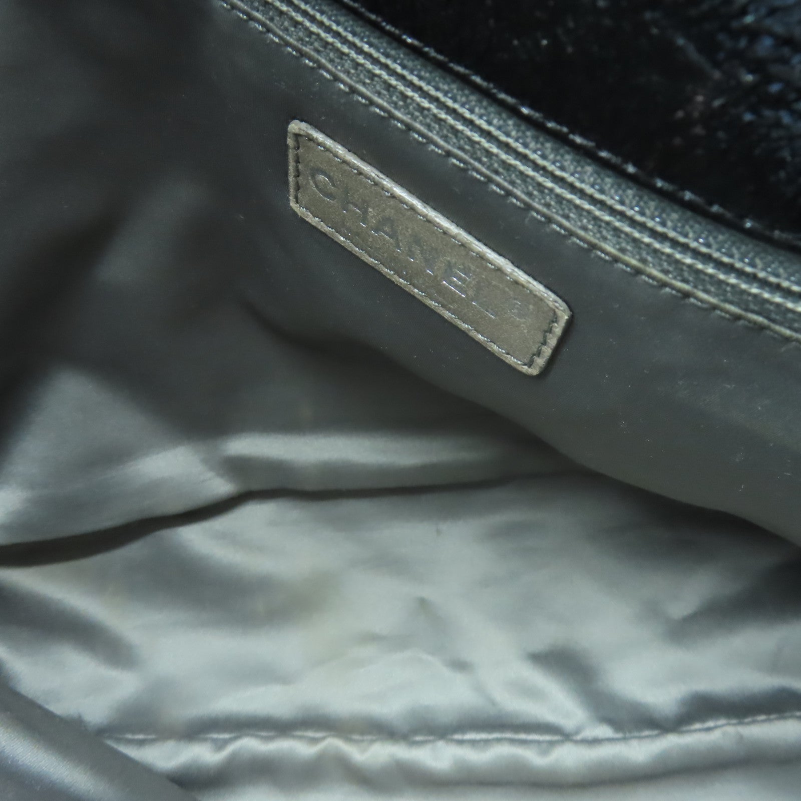 CHANEL 【激減優惠】牛皮皮革Shoulder Bag銀扣鏈帶肩背袋黑色