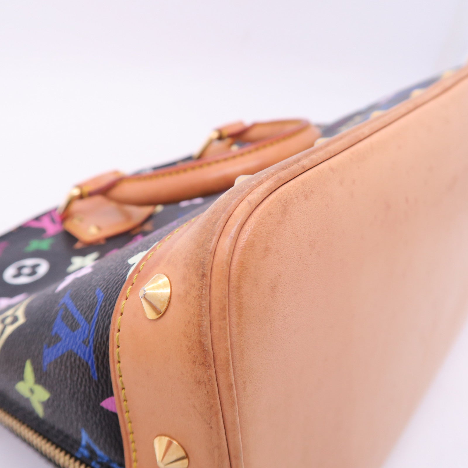 LOUIS VUITTON 【激減優惠】Monogram Multicolore Alma金扣手挽袋黑色