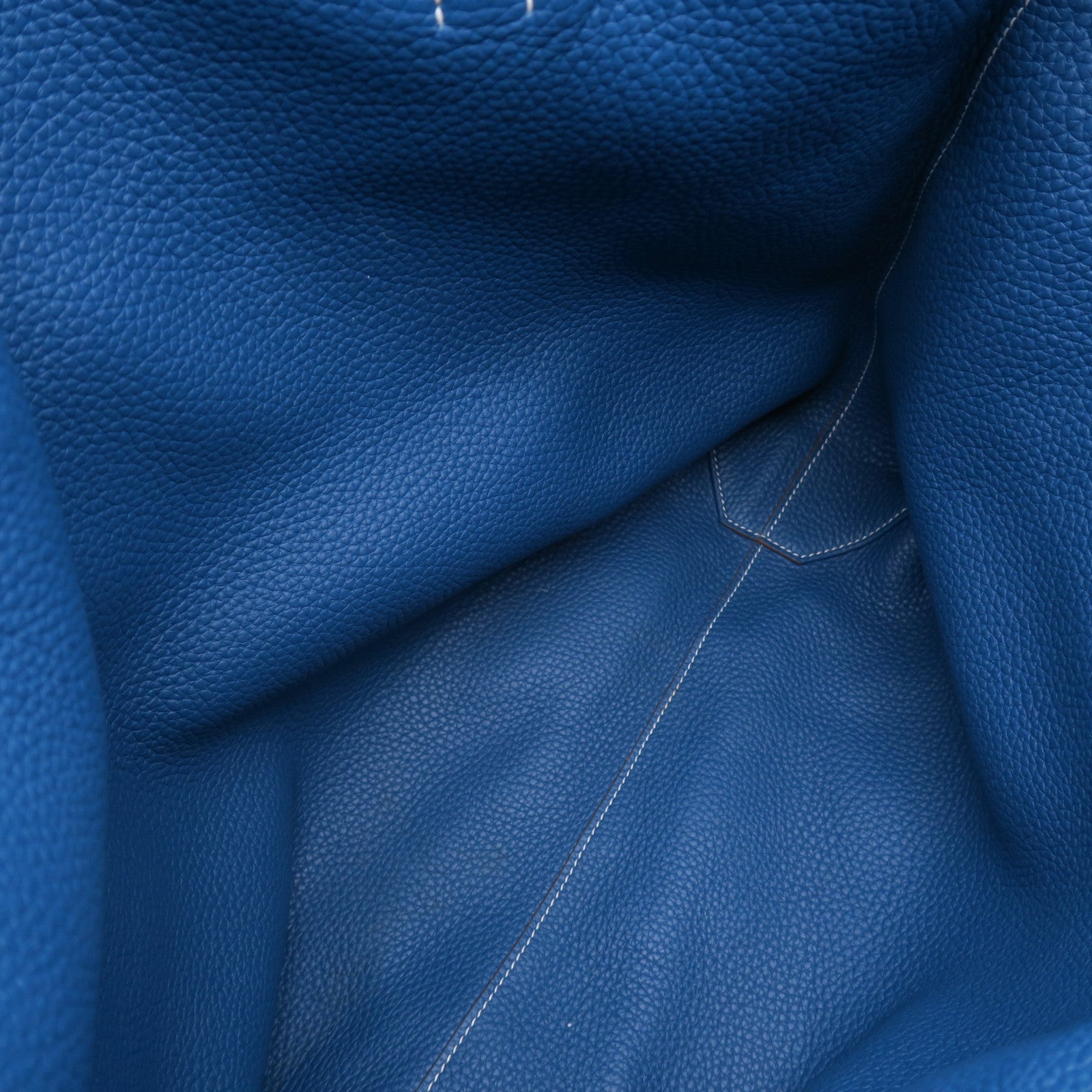 HERMES Taurillon Clemence皮革Double Sens手挽袋绿色/蓝色