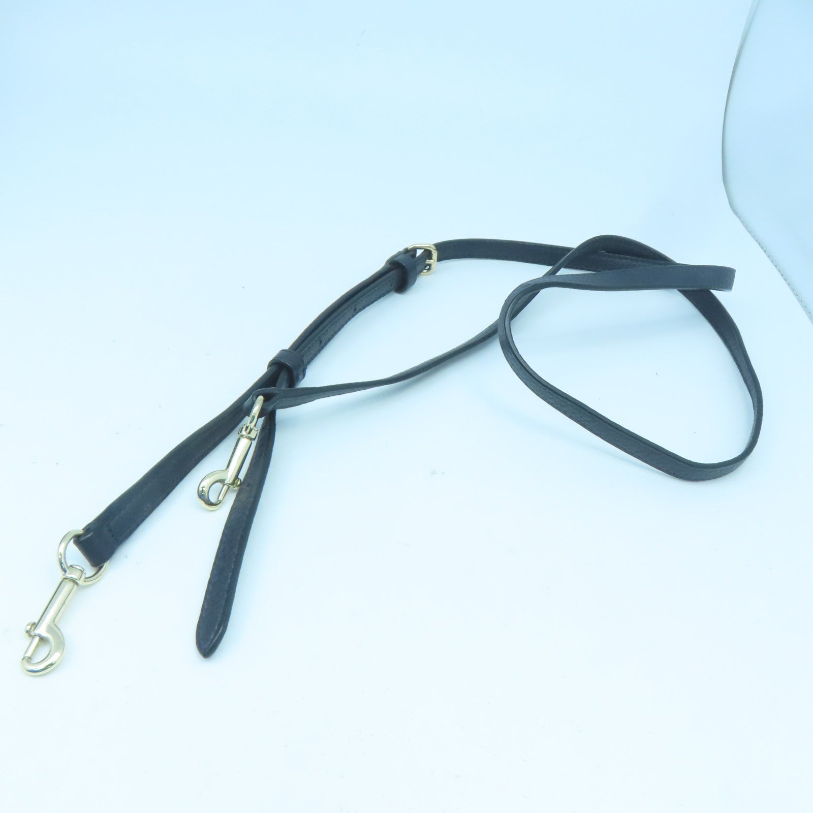COACH 牛皮皮革2 Way Shoulder Bga金扣手挽肩背兩用袋深藍色