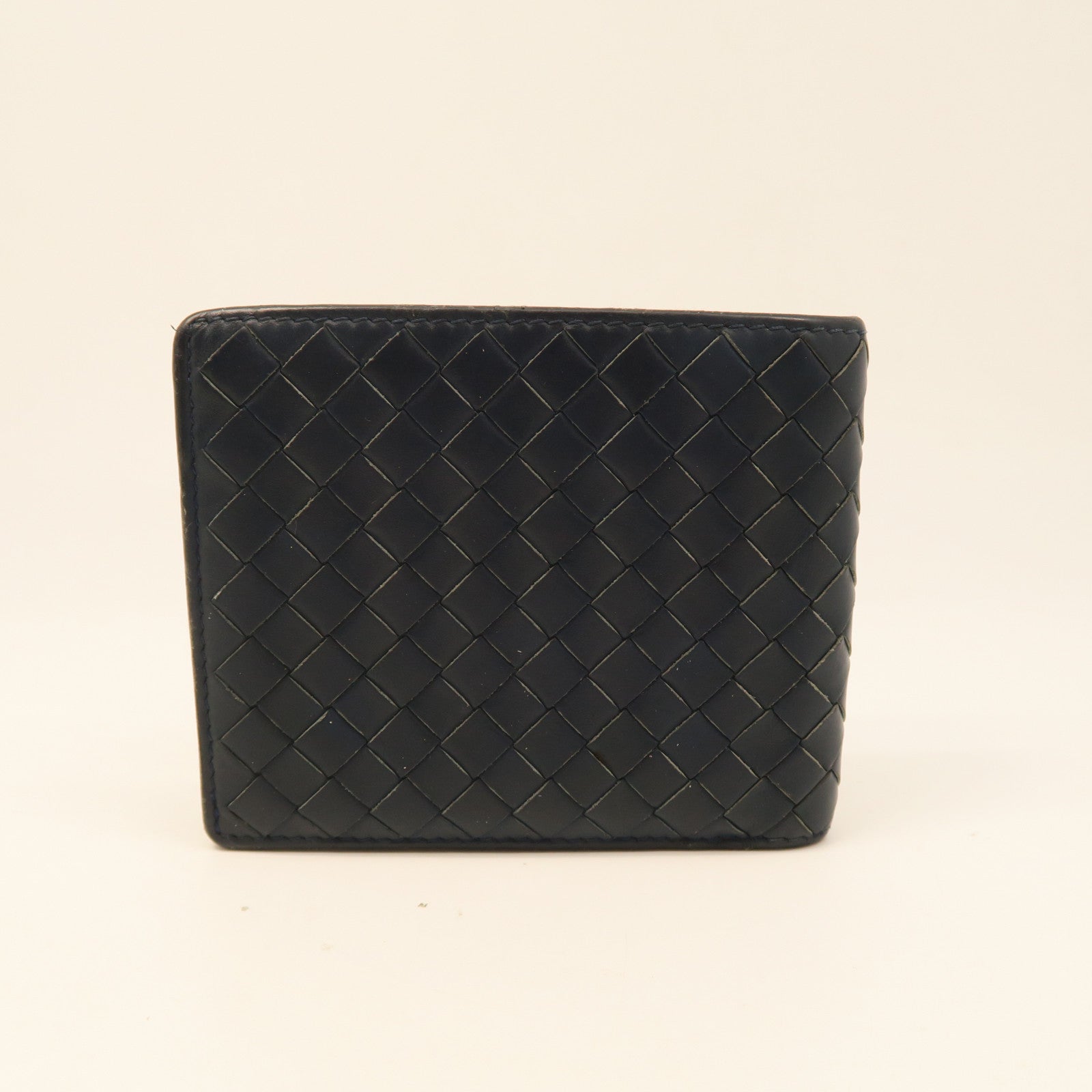 BOTTEGA VENETA Sheepskin Leather Wallet Blue