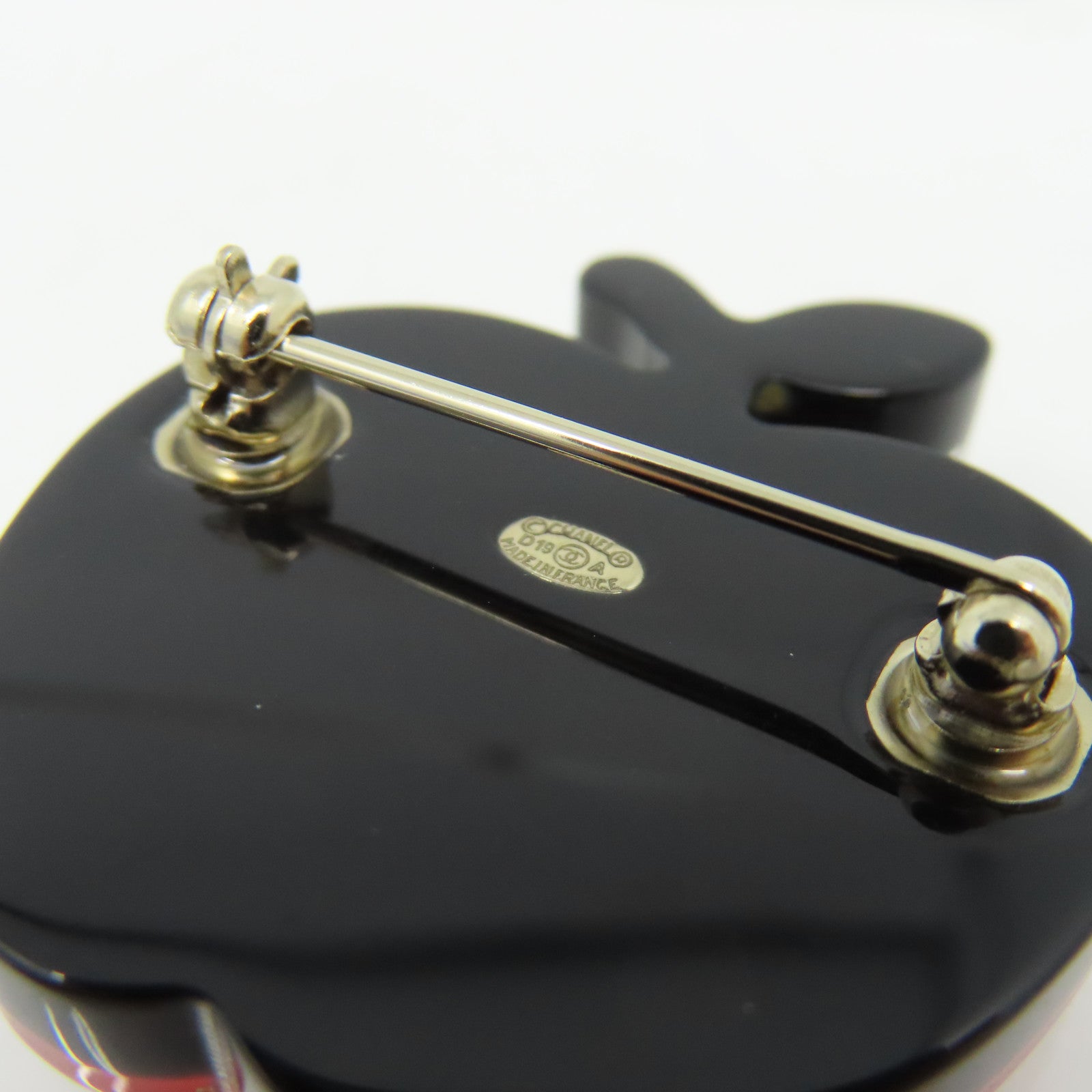 CHANEL PVC/樹脂Apple NY Brooch胸針黑色/紅色