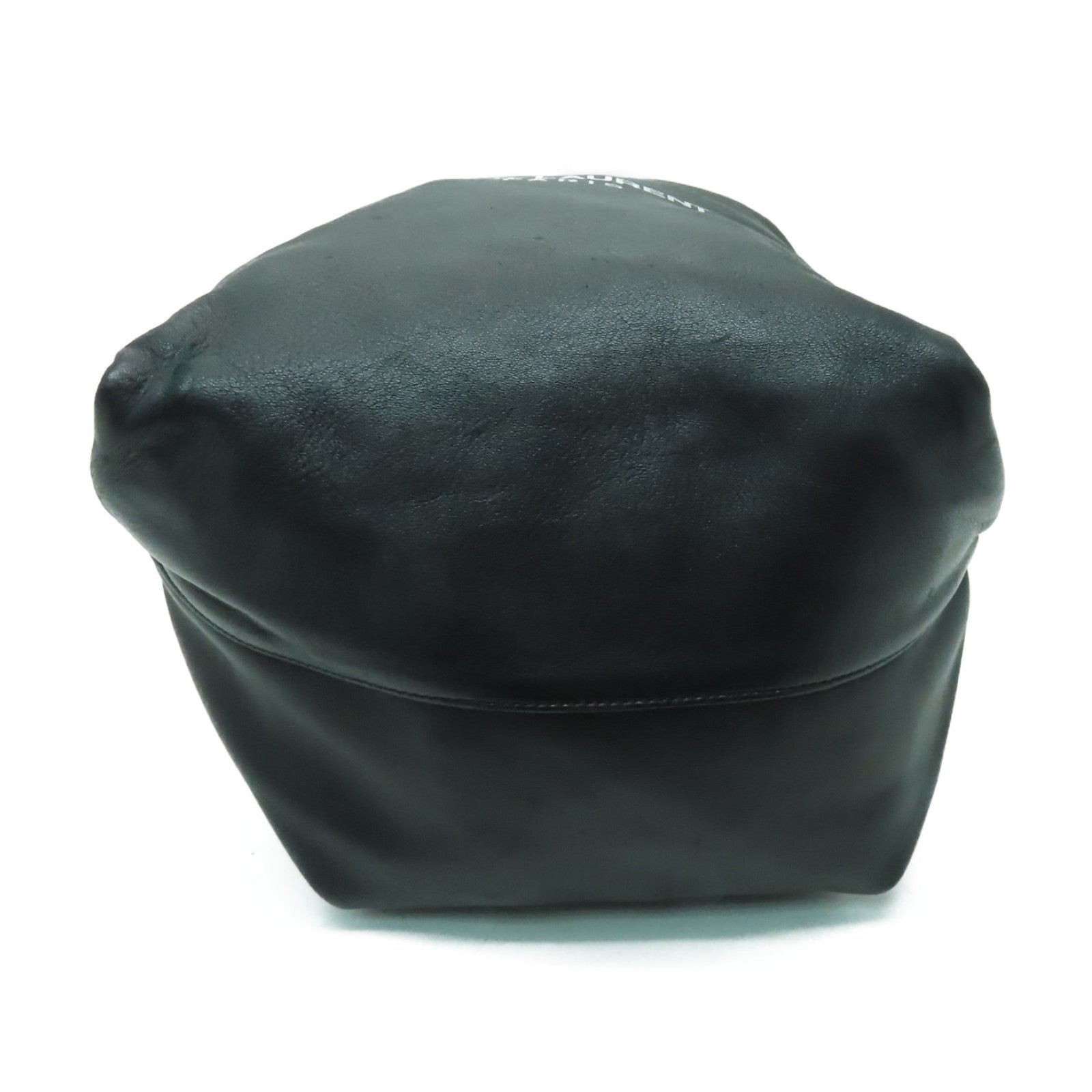SAINT LAURENT 牛皮皮革Shoulder Bag銀扣鏈帶肩背袋黑色
