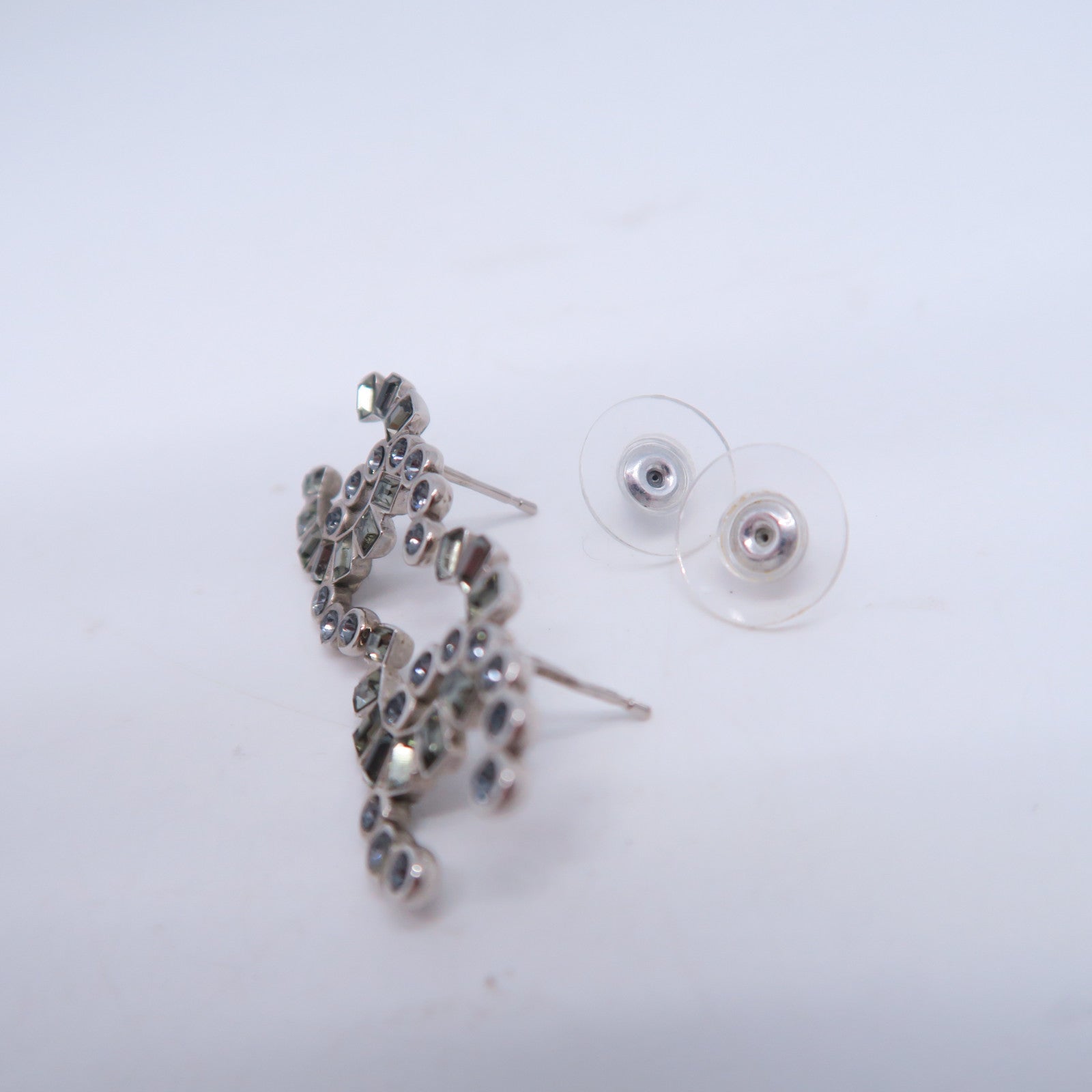 CHANEL 金屬Earrings項鍊銀色