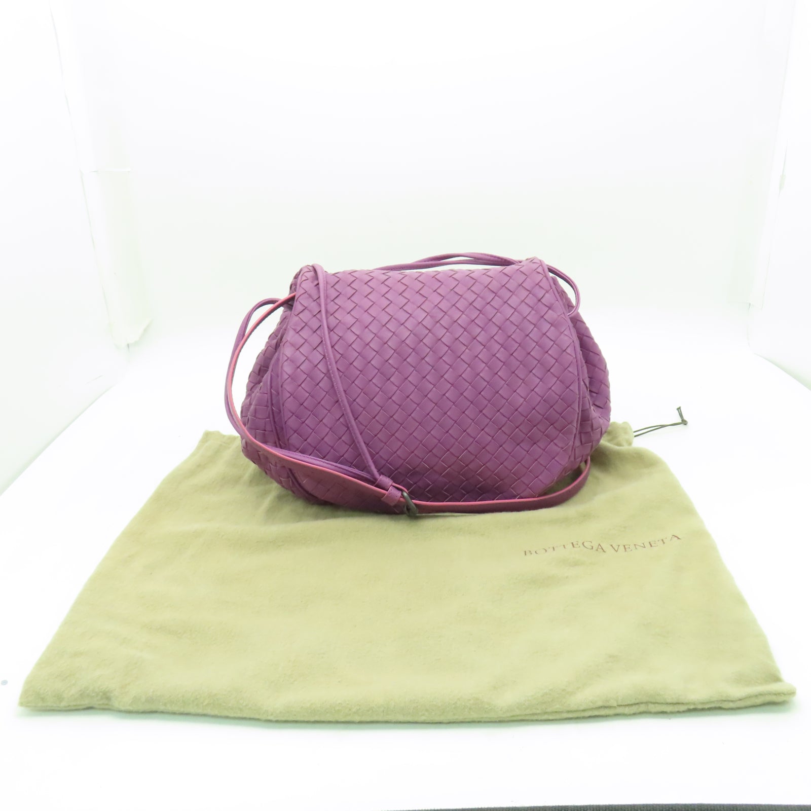 BOTTEGA VENETA 織紋皮革Shoulder Bag肩背袋紫色