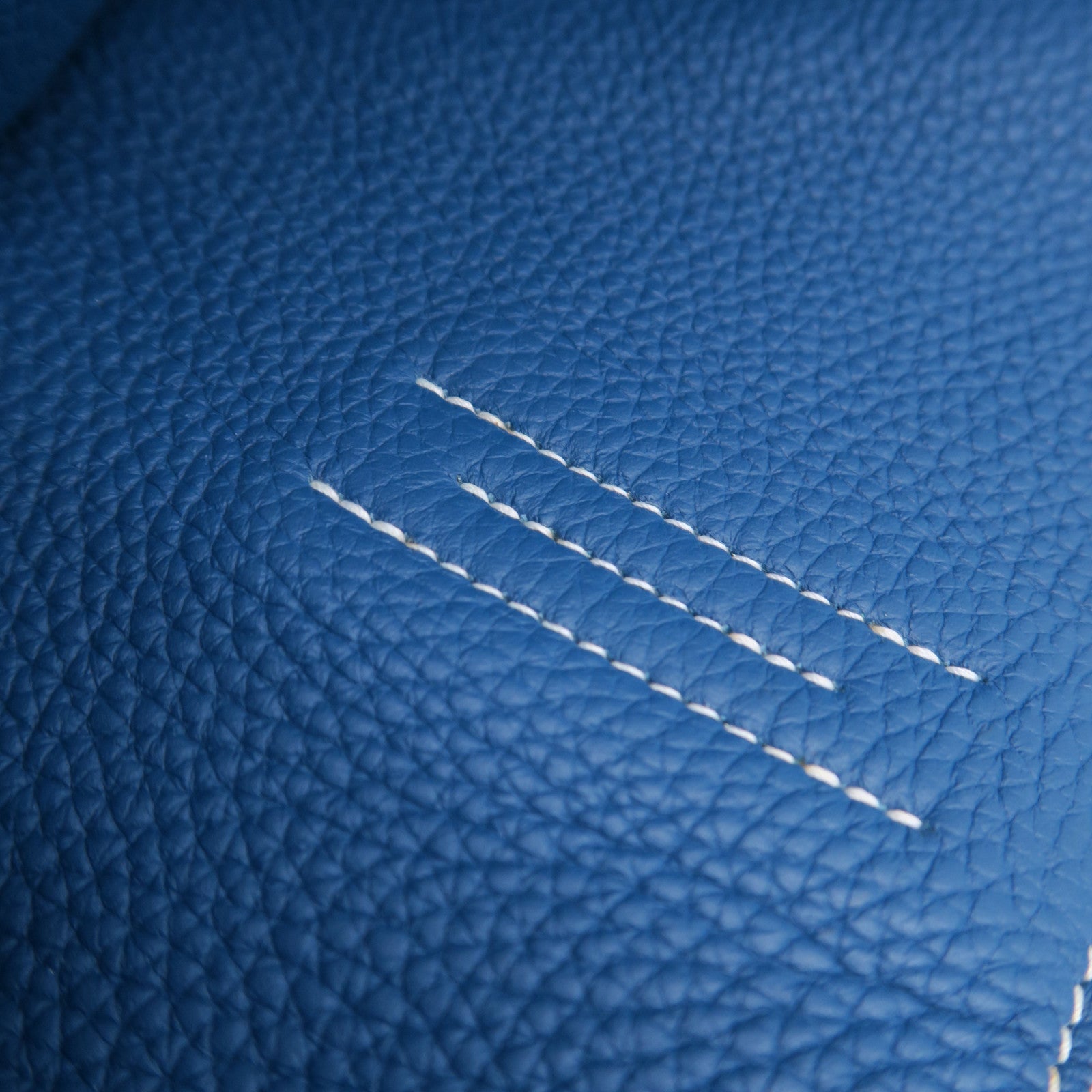 HERMES Taurillon Clemence皮革Double Sens手挽袋绿色/蓝色