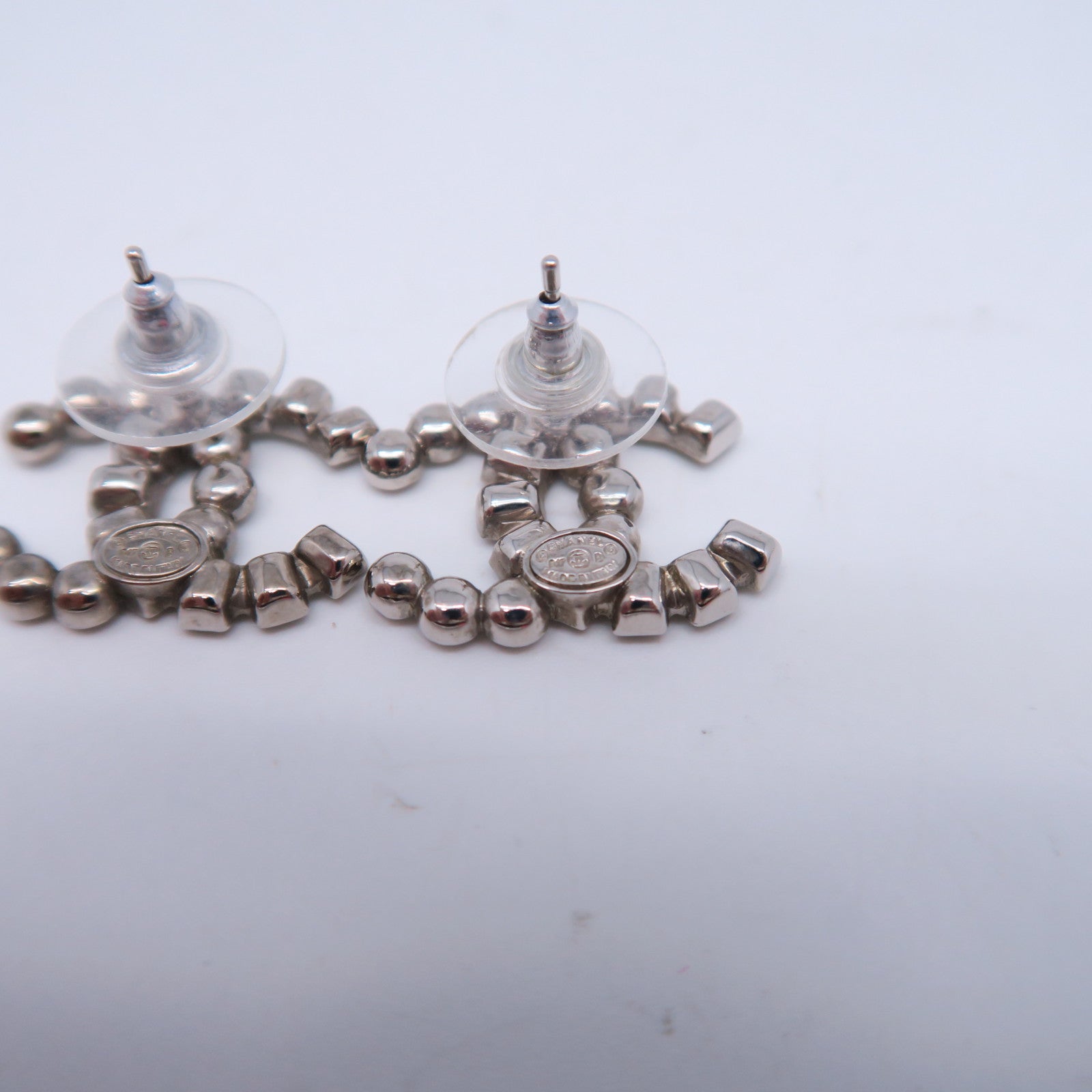 CHANEL 金屬Earrings項鍊銀色