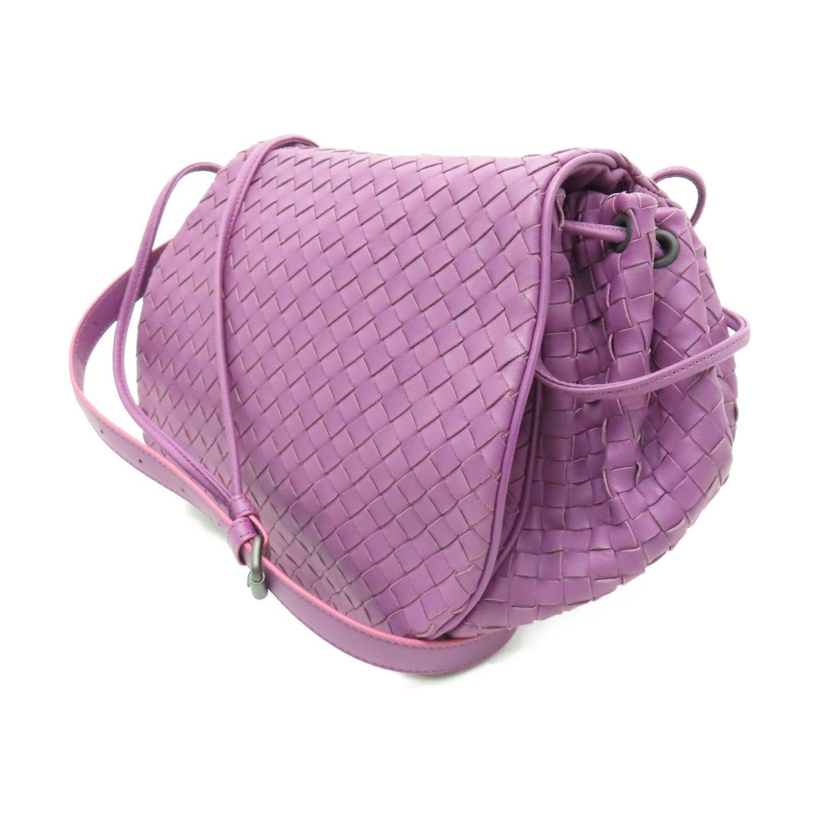 BOTTEGA VENETA 織紋皮革Shoulder Bag肩背袋紫色