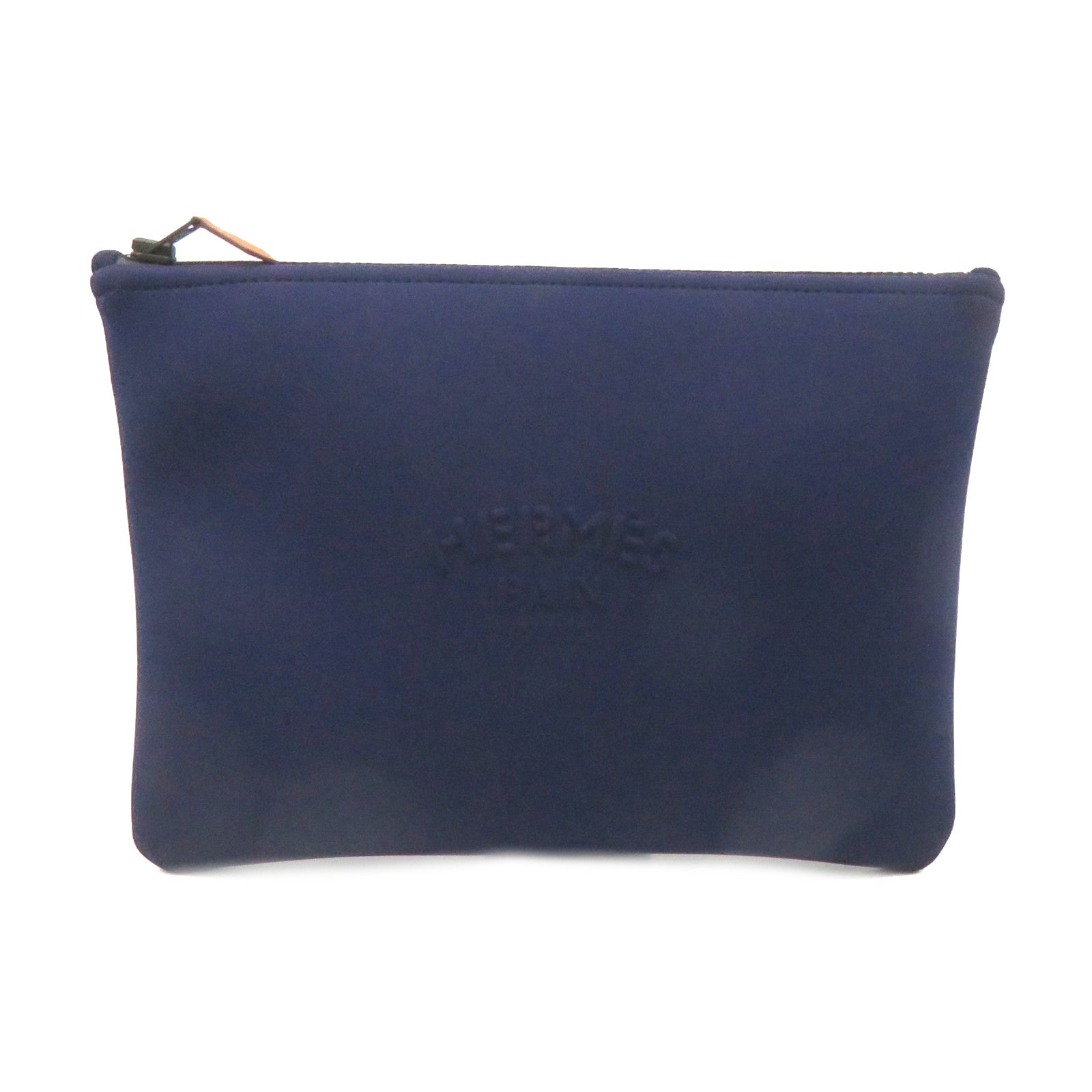 HERMES 帆布Pouch手挽包蓝色