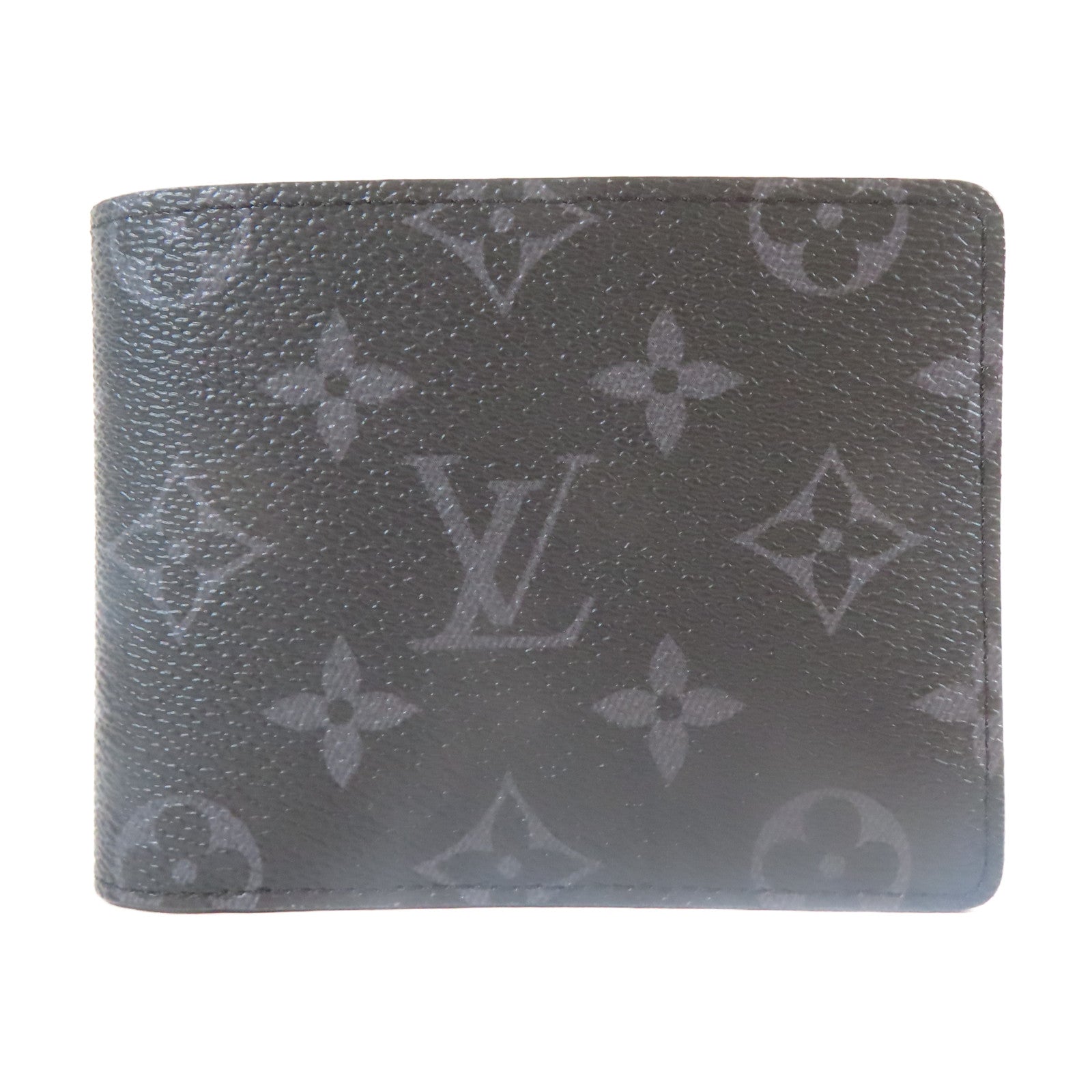LOUIS VUITTON Monogram Eclipse Slender錢包黑色