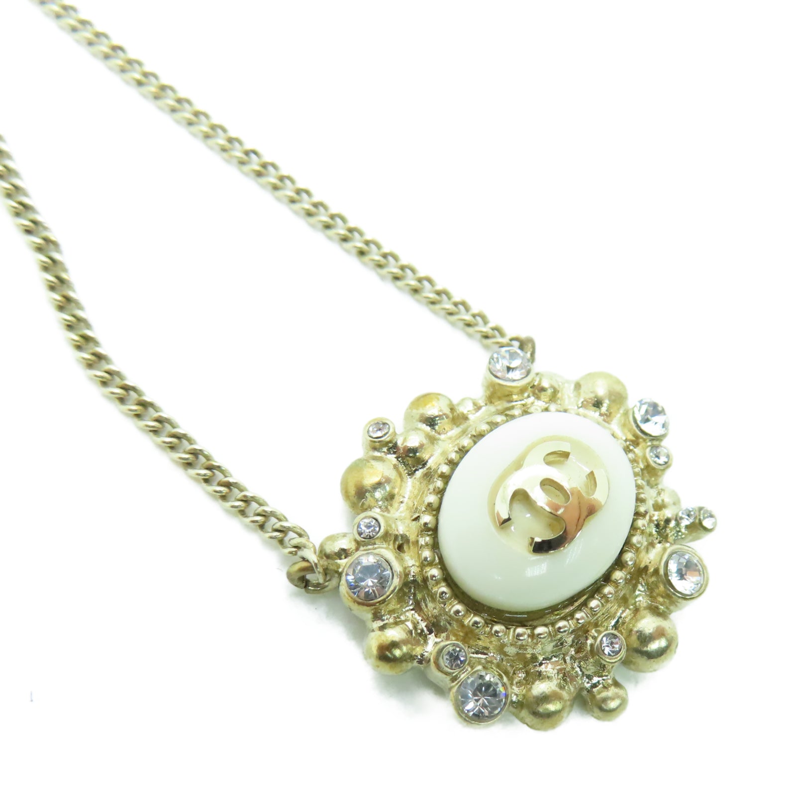 CHANEL 金属Necklace项链金色/白色