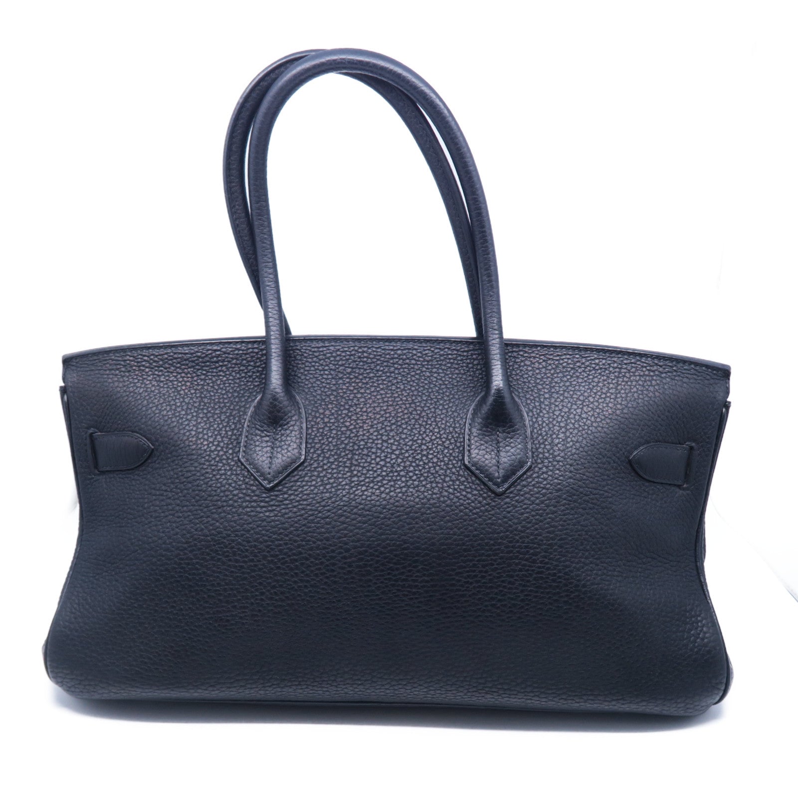HERMES Togo皮革Shoulder Birkin銀扣肩背袋黑色