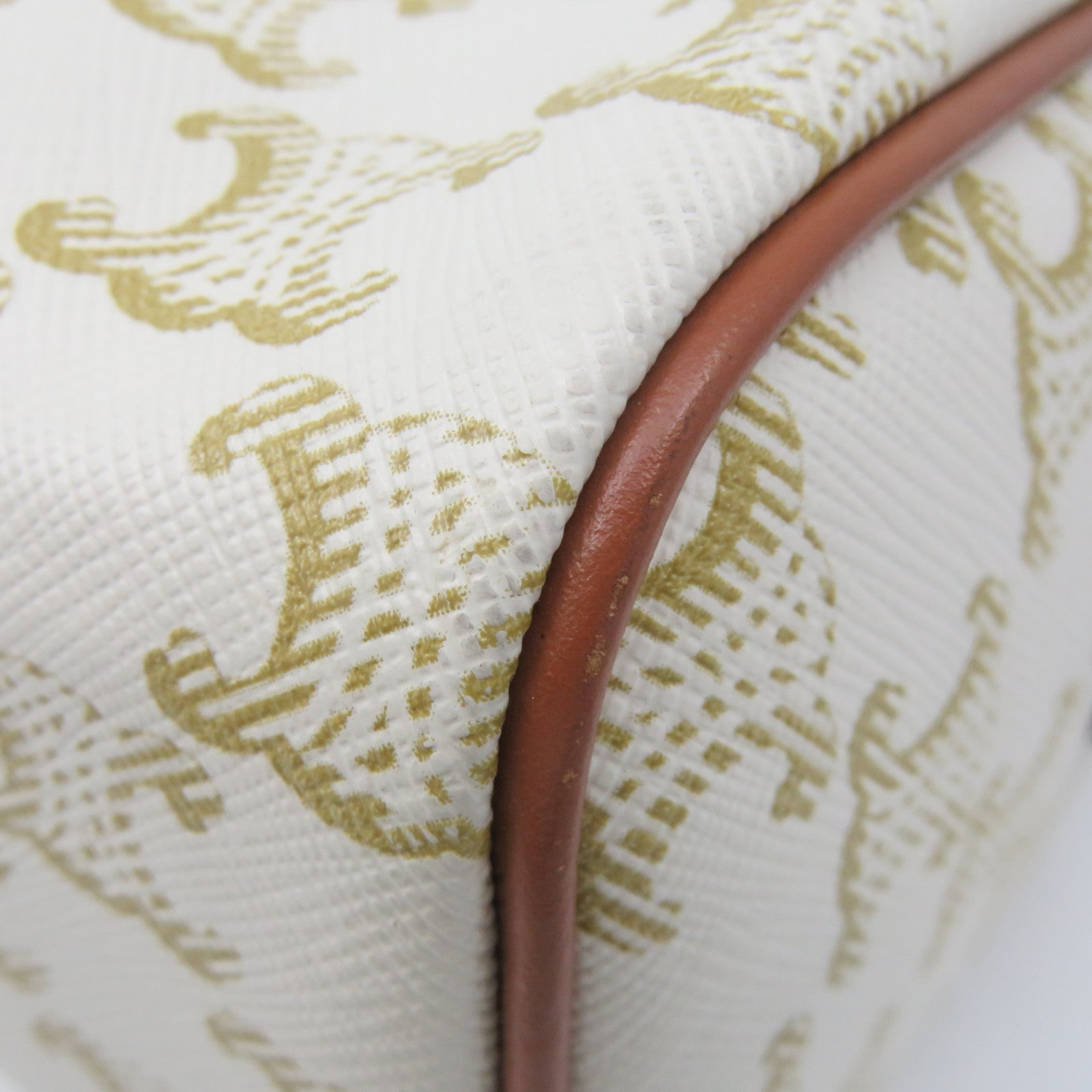 CELINE Coated Canvas Small Boston in Triomphe 2Way Hand Bag Beige/Brown