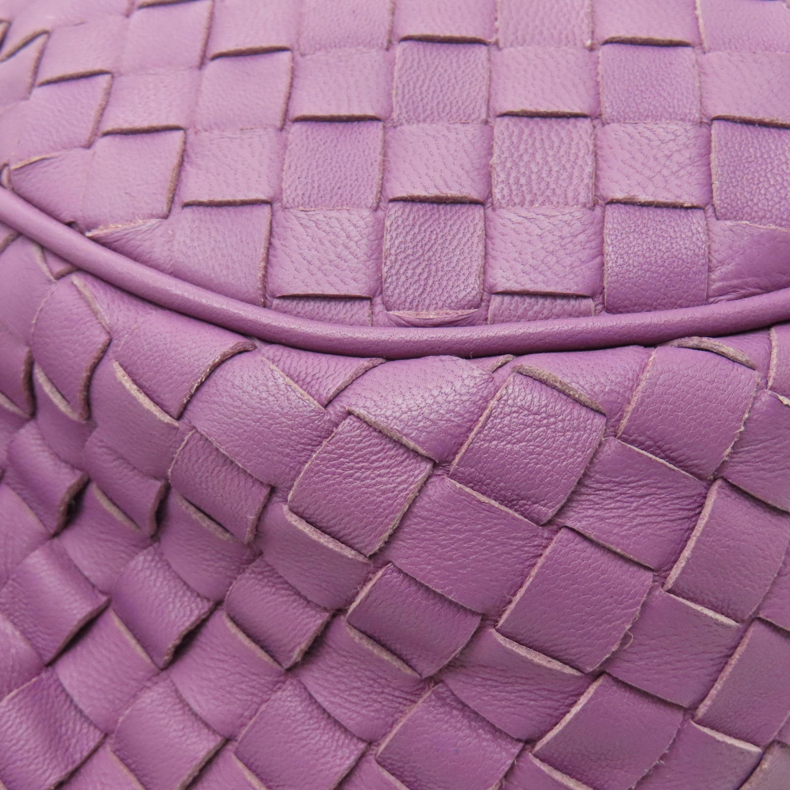 BOTTEGA VENETA 織紋皮革Shoulder Bag肩背袋紫色