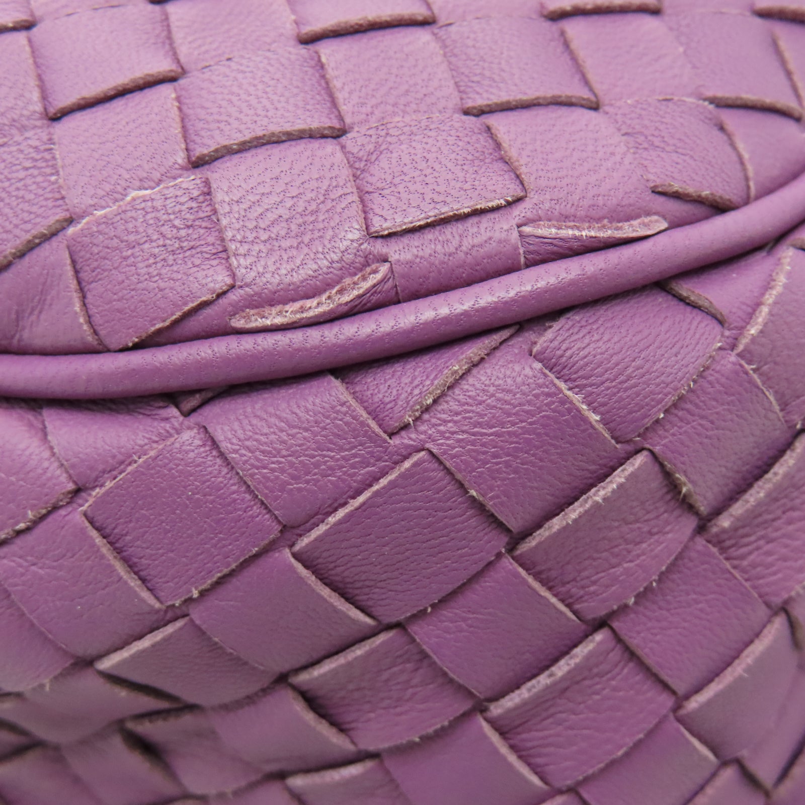 BOTTEGA VENETA 織紋皮革Shoulder Bag肩背袋紫色